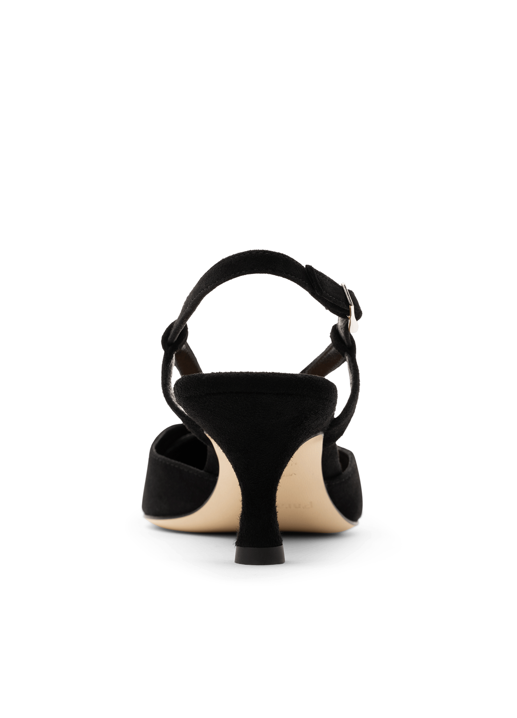 Slingback en cuir velours noir PARALLELE PARIS Noir