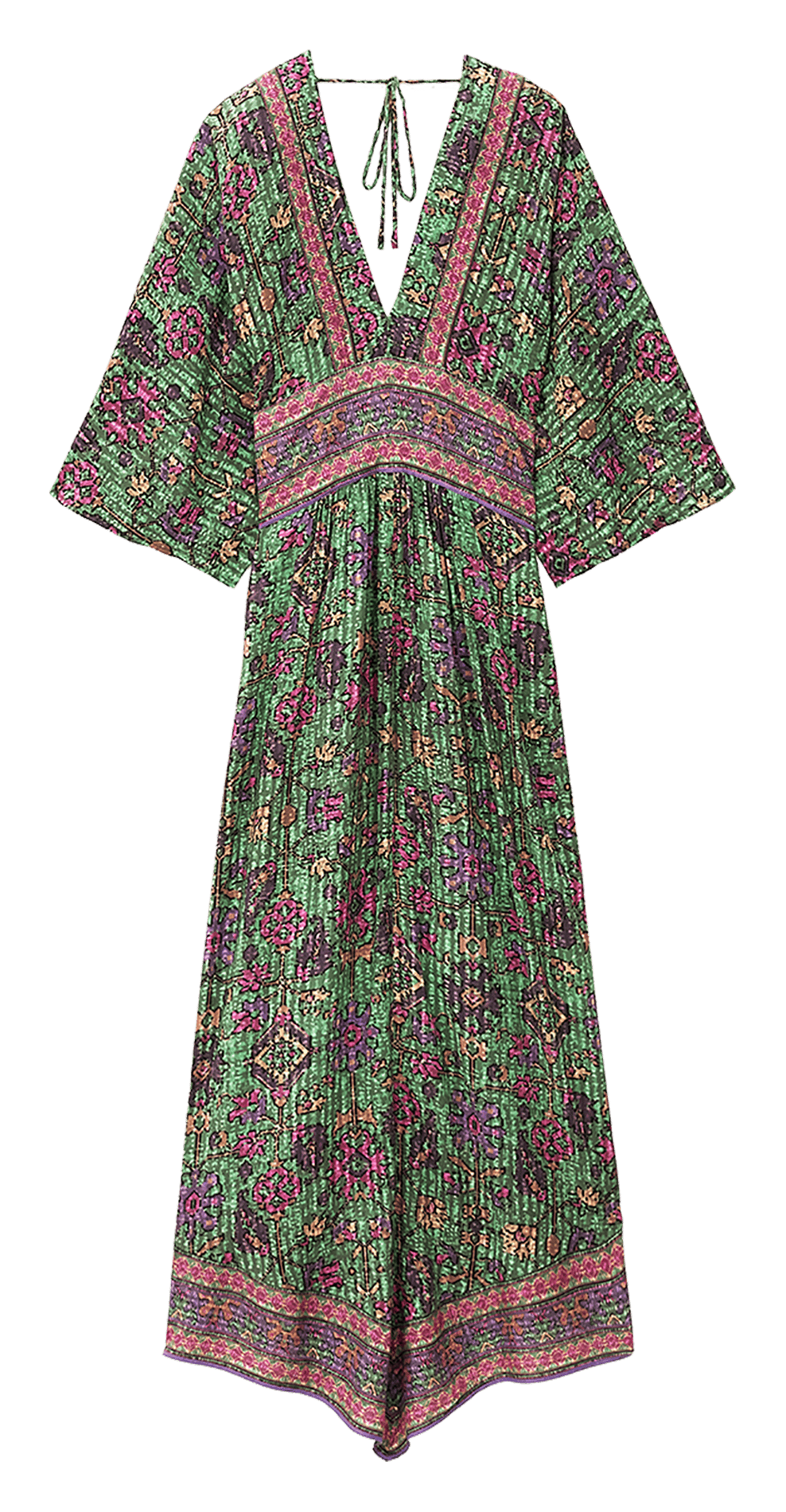 Robe longue col V BA&SH Vert