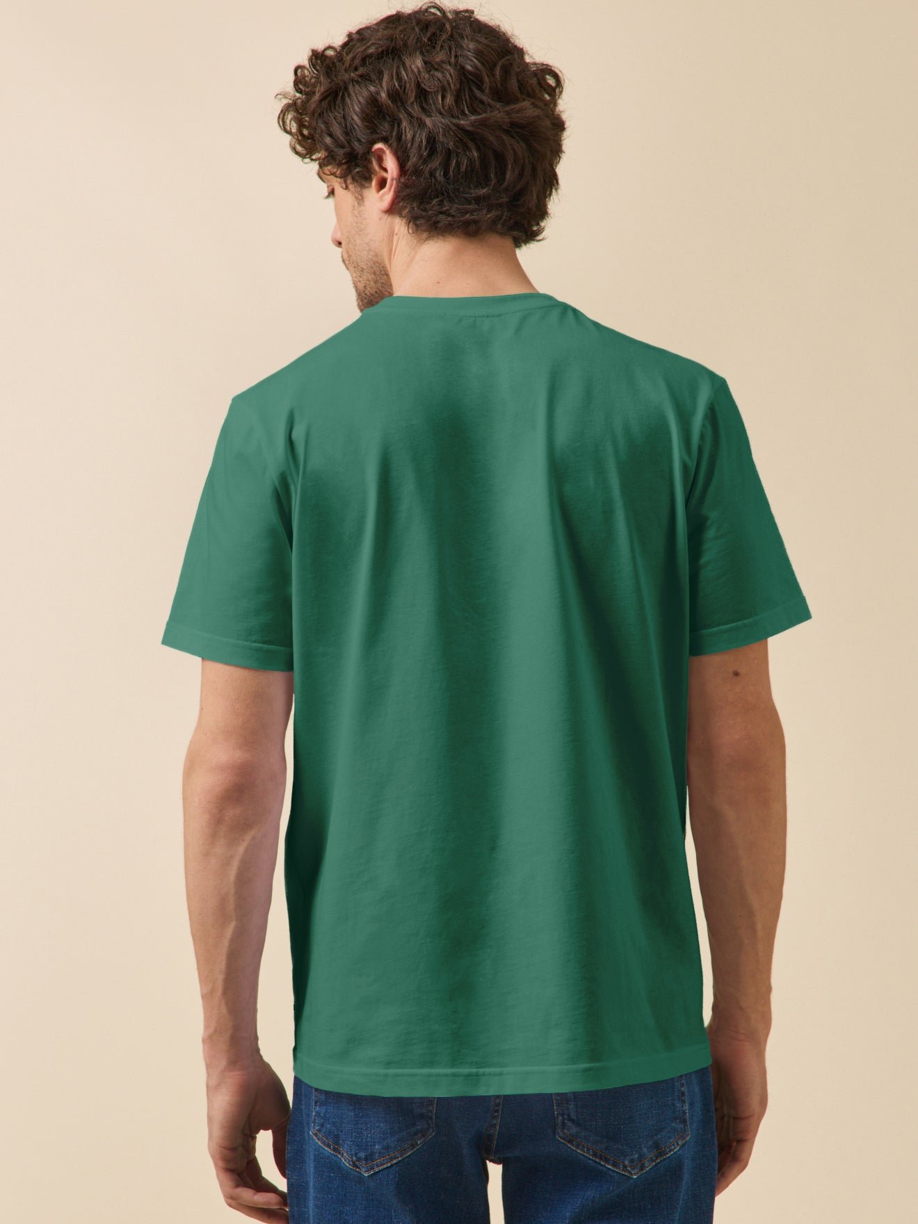 Solid color organic cotton t-shirt CYRILLUS Green