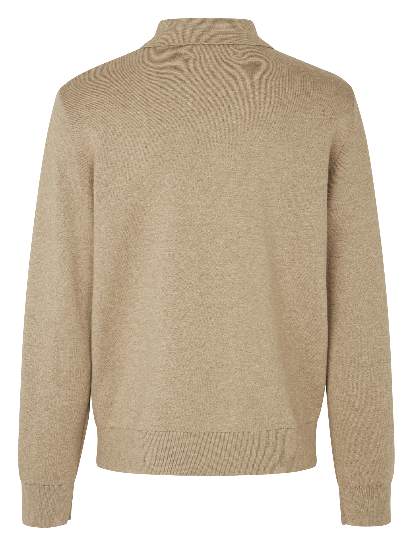 Sweat col classique en coton bio mélangé SAMSOE SAMSOE Gris