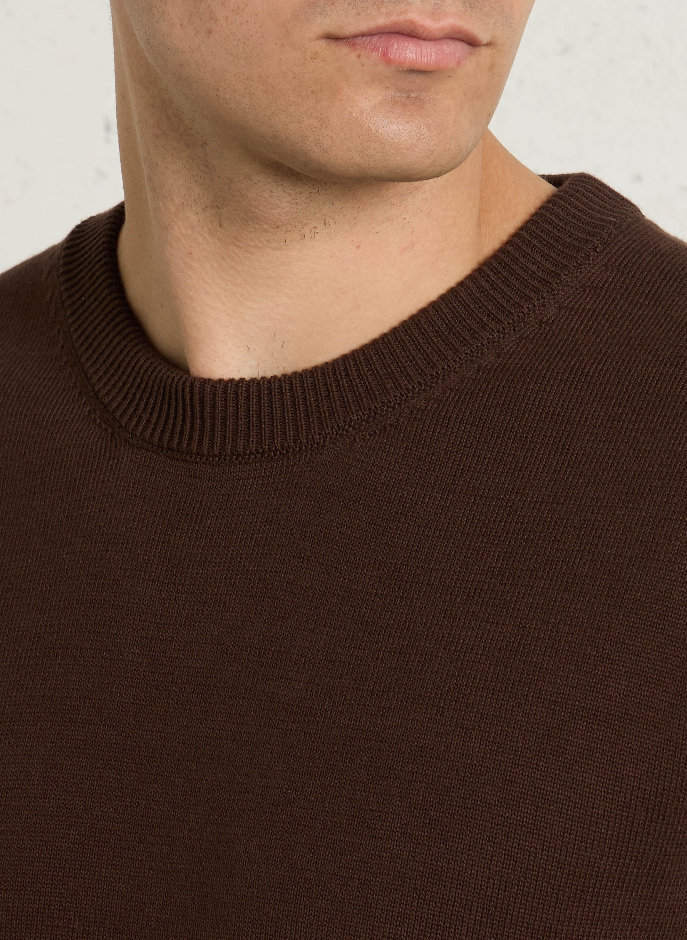 Pull oversize en coton AU PRINTEMPS PARIS Marron