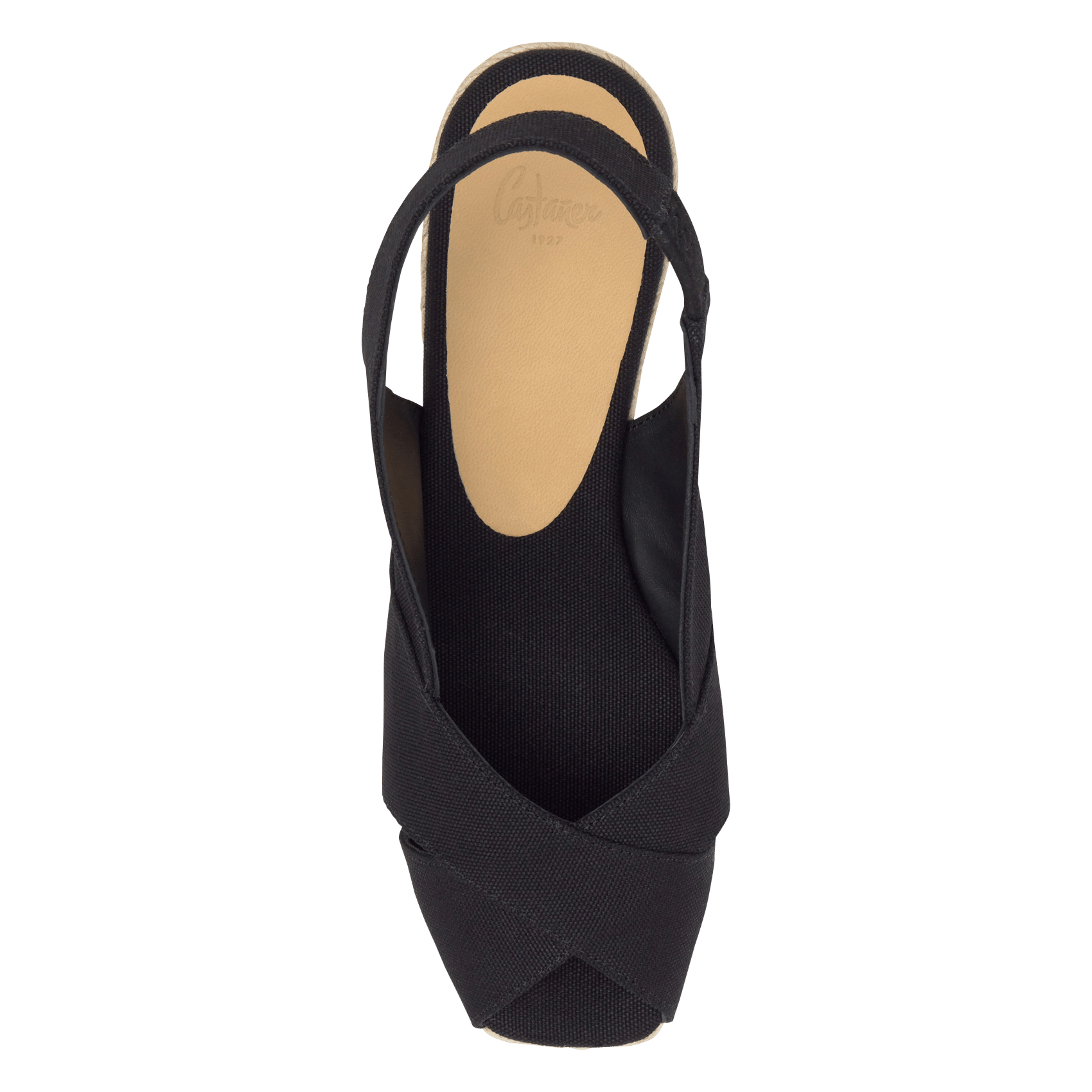 Wedge espadrilles in organic cotton CASTANER Black