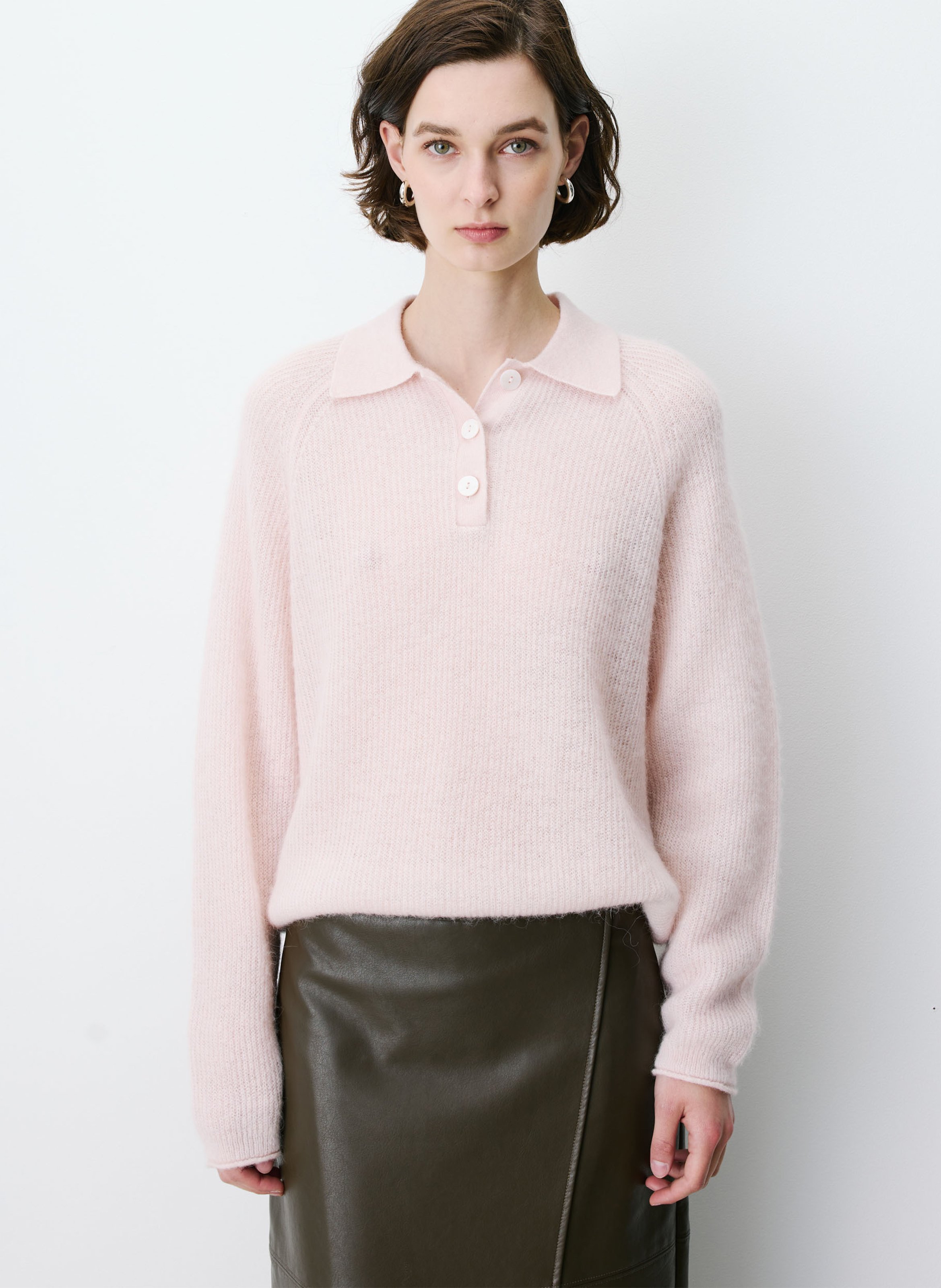 Pull oversize en laine mélangée GRACE ET MILA Beige