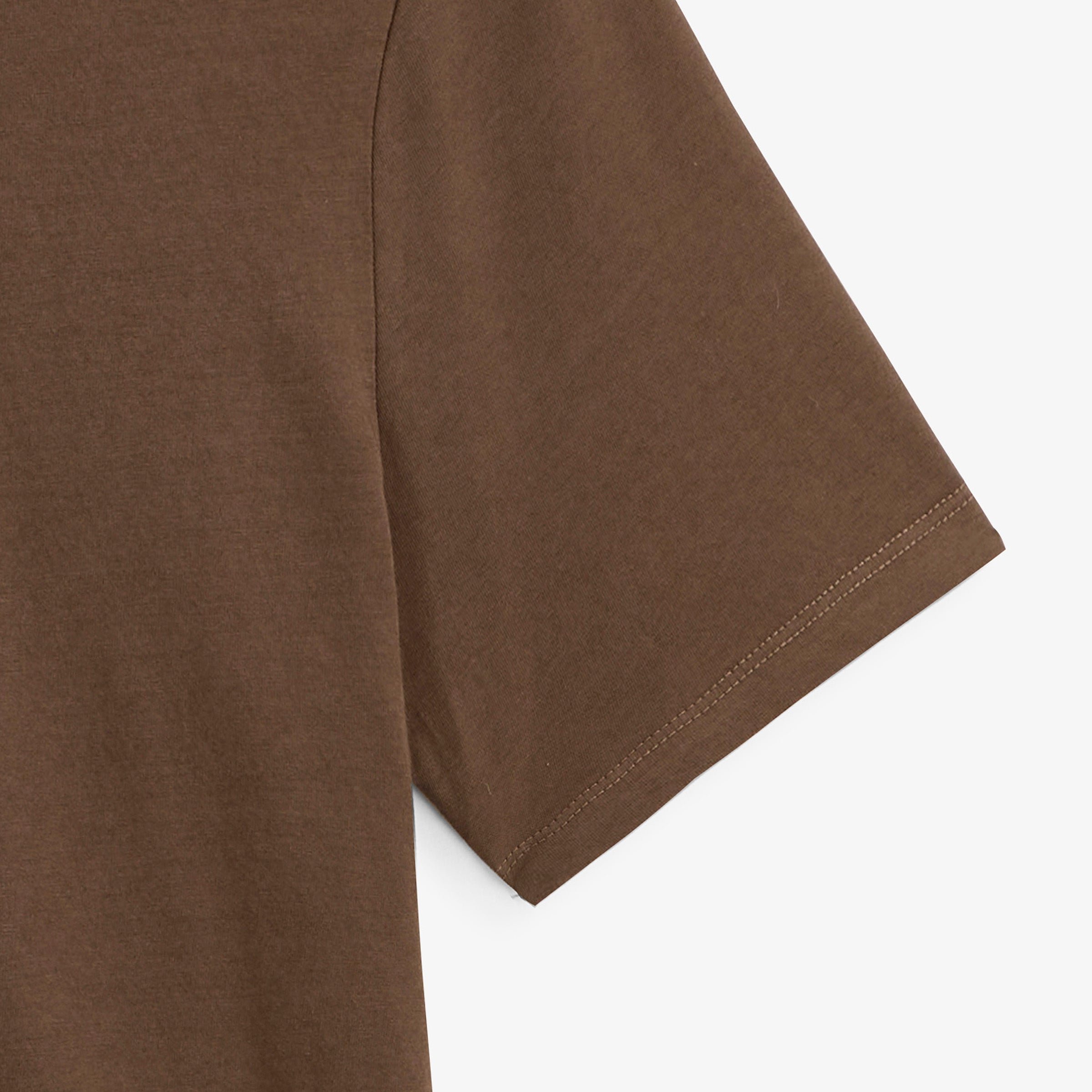Short-sleeved t-shirt Théo, printed back, Serge Blanco, brown. SERGE BLANCO Brown