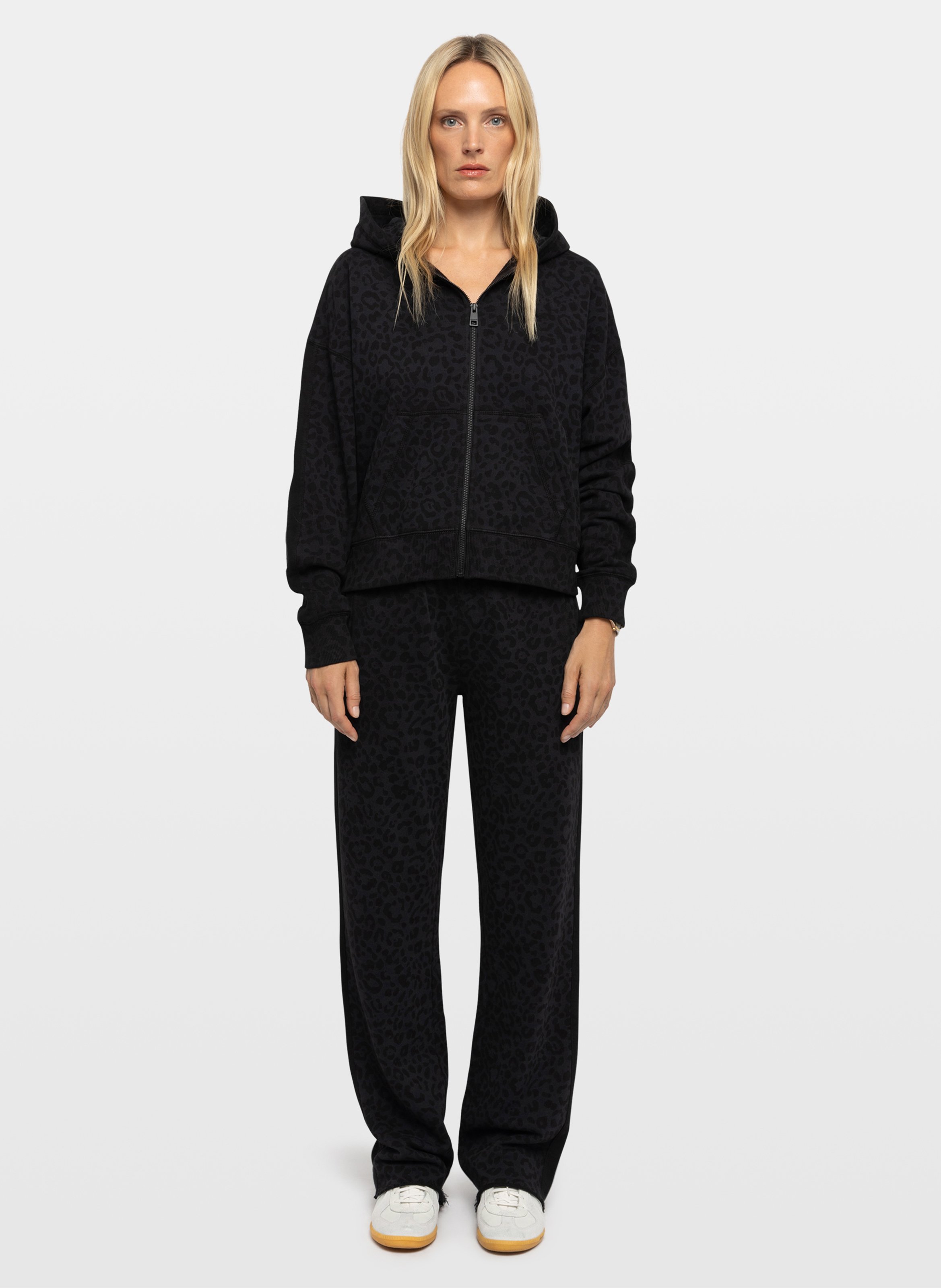 Gerader Jogginghose aus Leoparden-Jacquard ZADIG&VOLTAIRE Grau