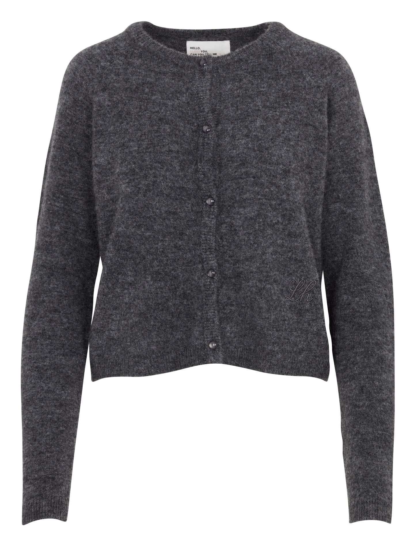 Gilet court boutonné à manches longues LEON & HARPER Gris