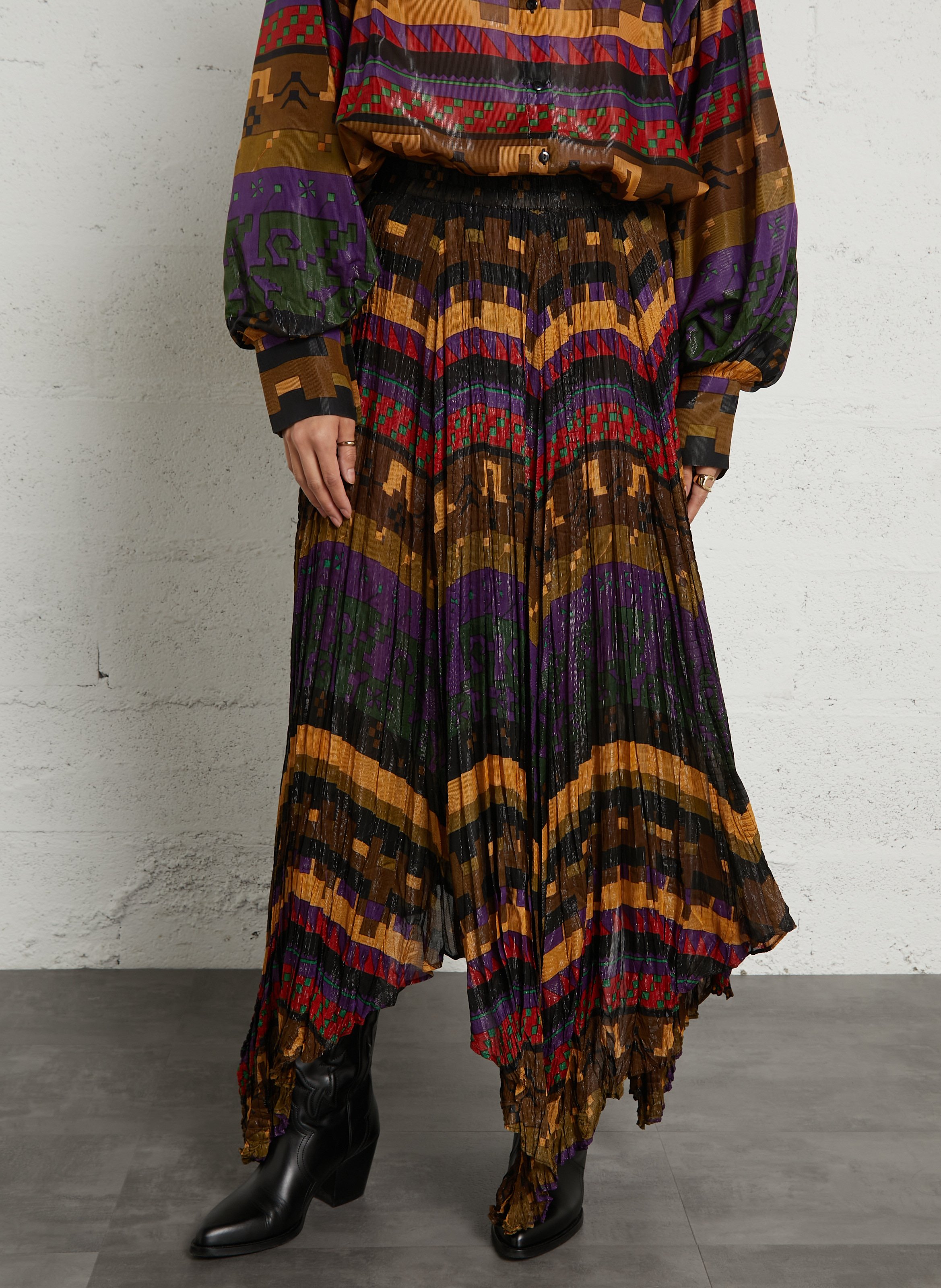 Jupe longue asylétrique MES DEMOISELLES Multicolore
