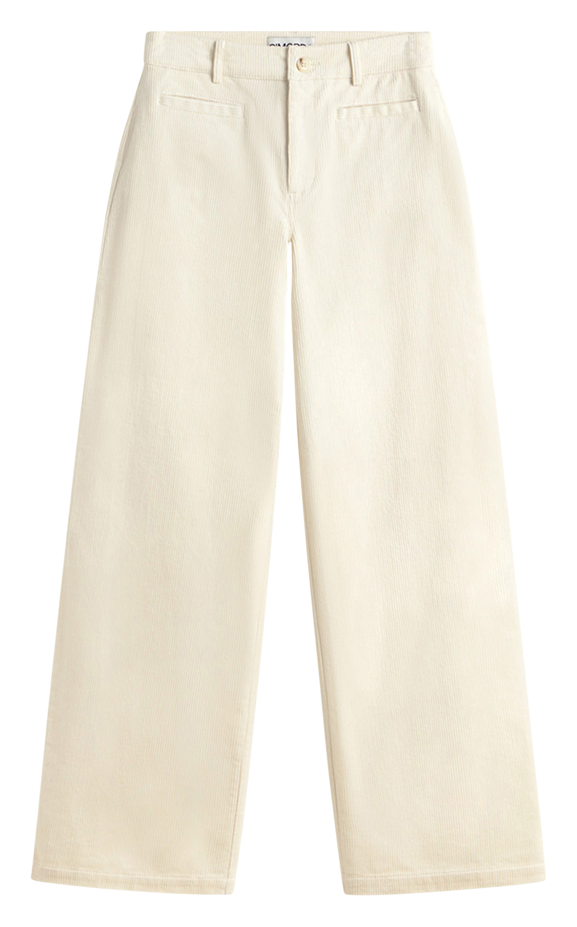 Wijde ribbroek SIMORRA Beige
