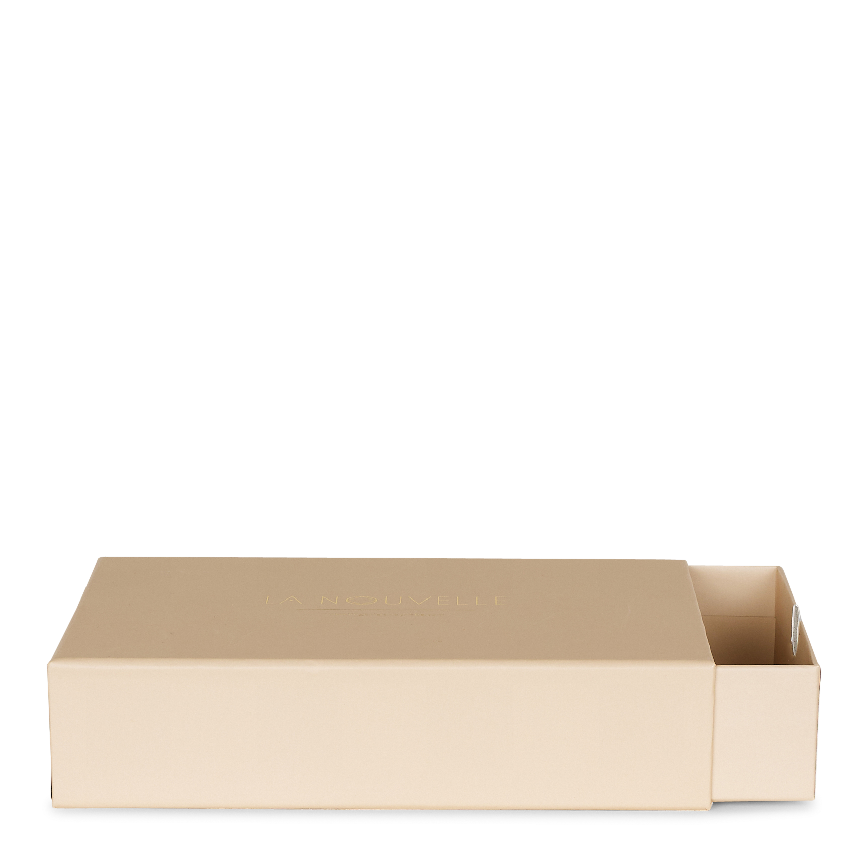 Boite cadeau logo imprimé LA NOUVELLE Beige