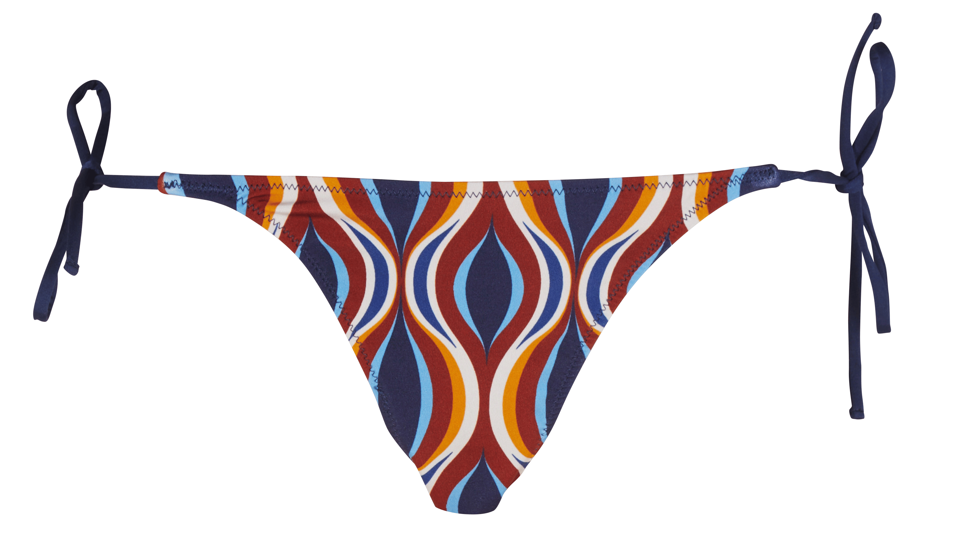 Bas de maillot de bain échancré et imprimé à nouer ROBIN COLLECTION Multicolore