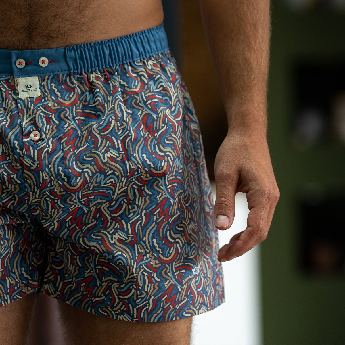 Organic cotton boxer shorts BILLYBELT Blue