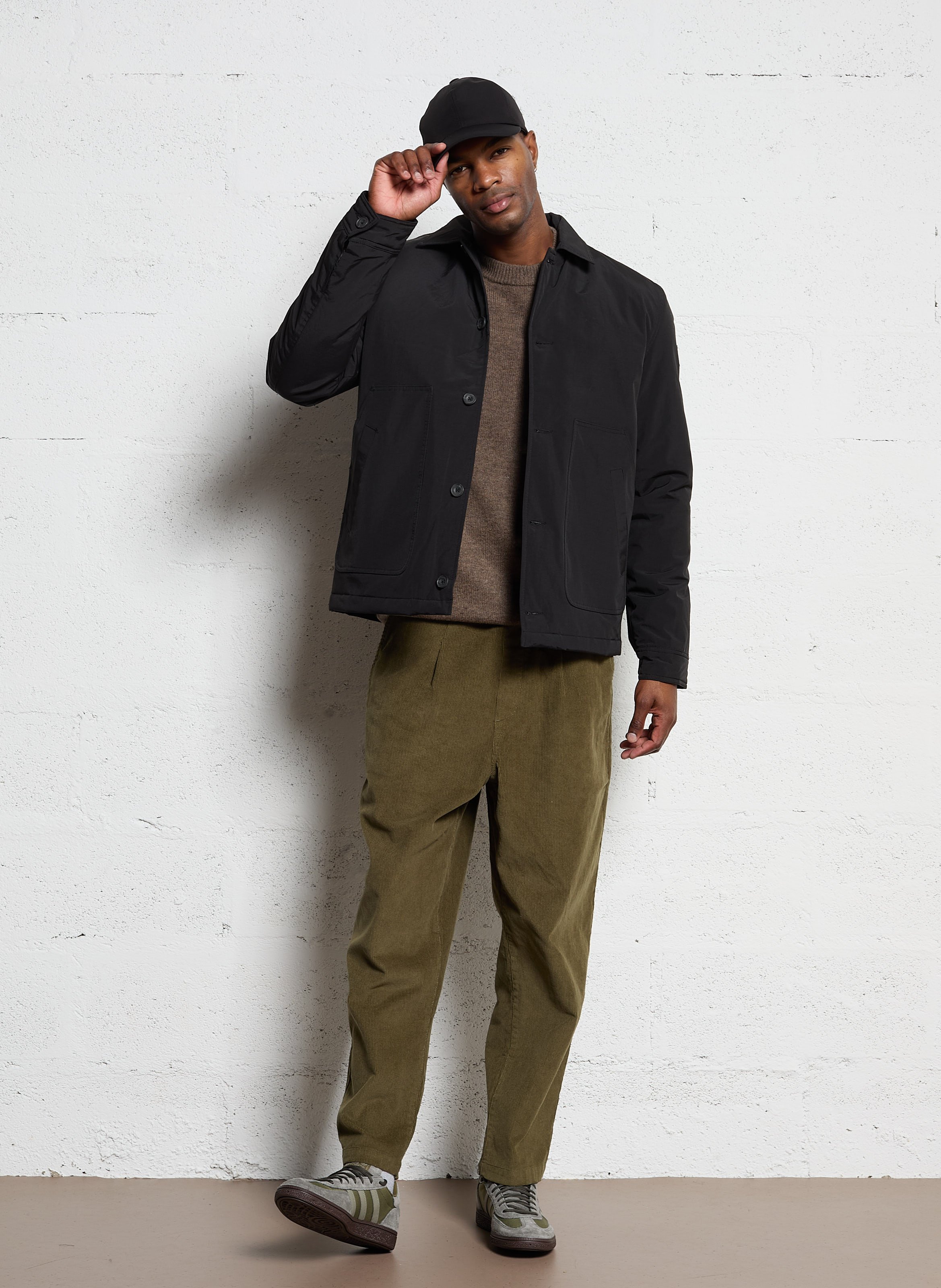 Slim-fit cotton cargo pants FARAH Green