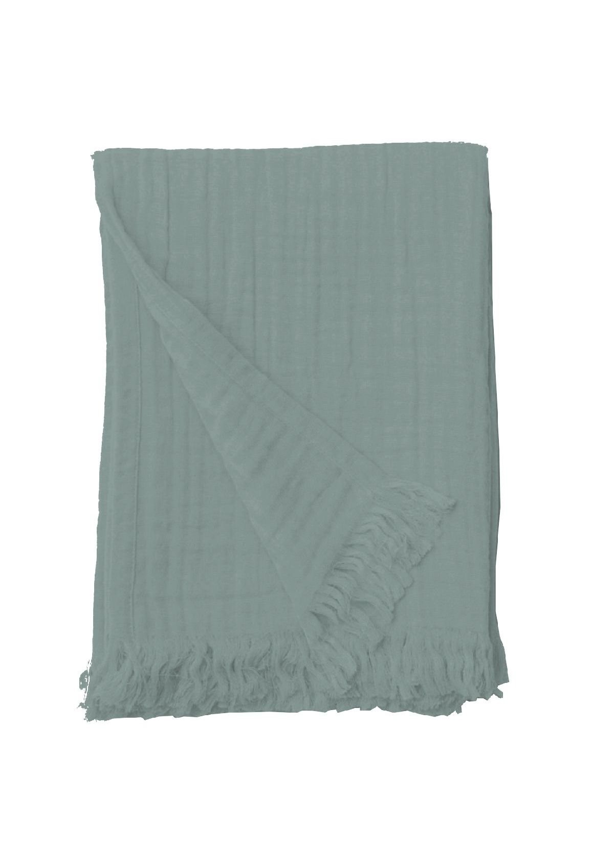 Solid color cotton gauze scarf TODAY LINGE DE MAISON Green