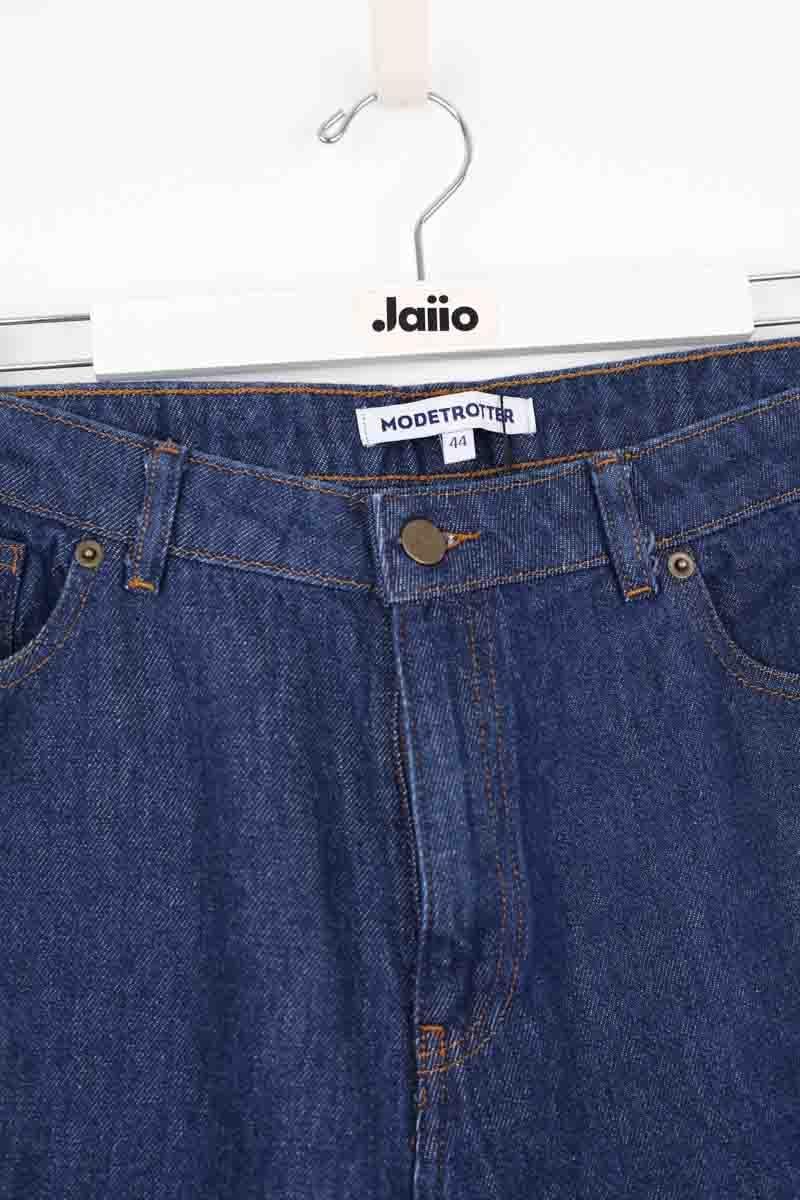 Cotton straight jeans MODETROTTER - Seconde Main Blue