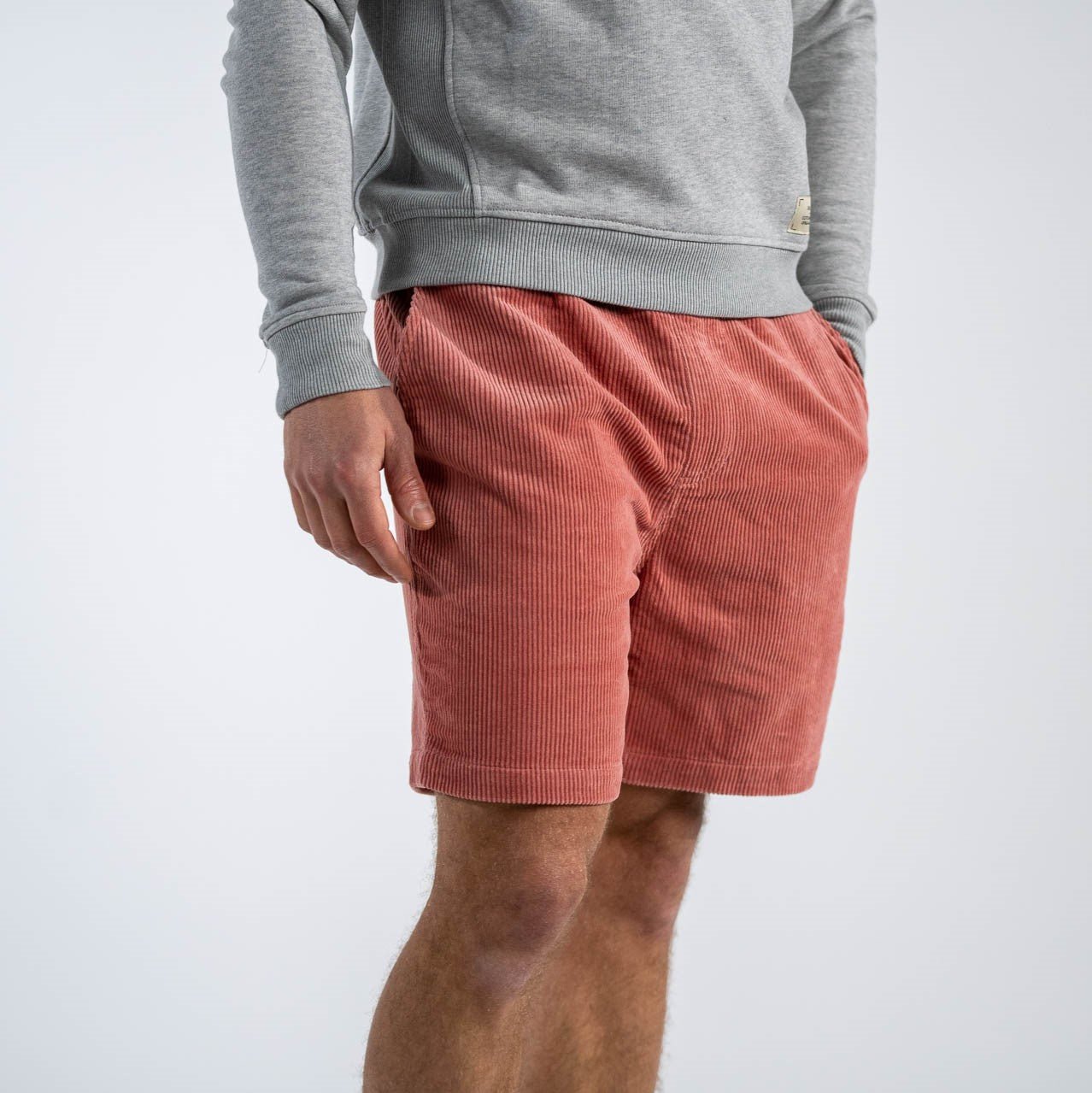 Ridge velvet shorts Red