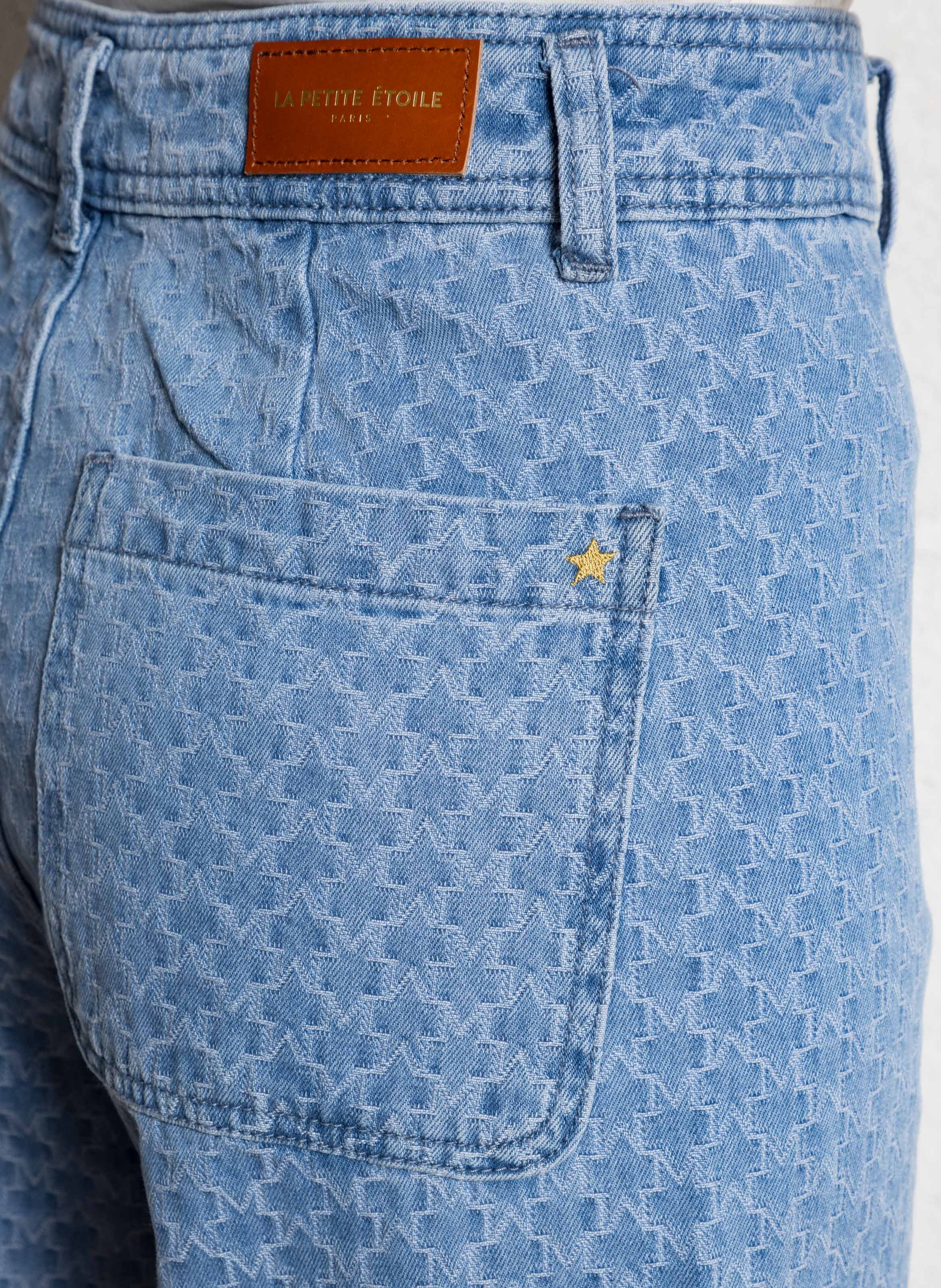 Gerade geschnittene Jeans aus Baumwoll-Mix Stone-bleached Jeans