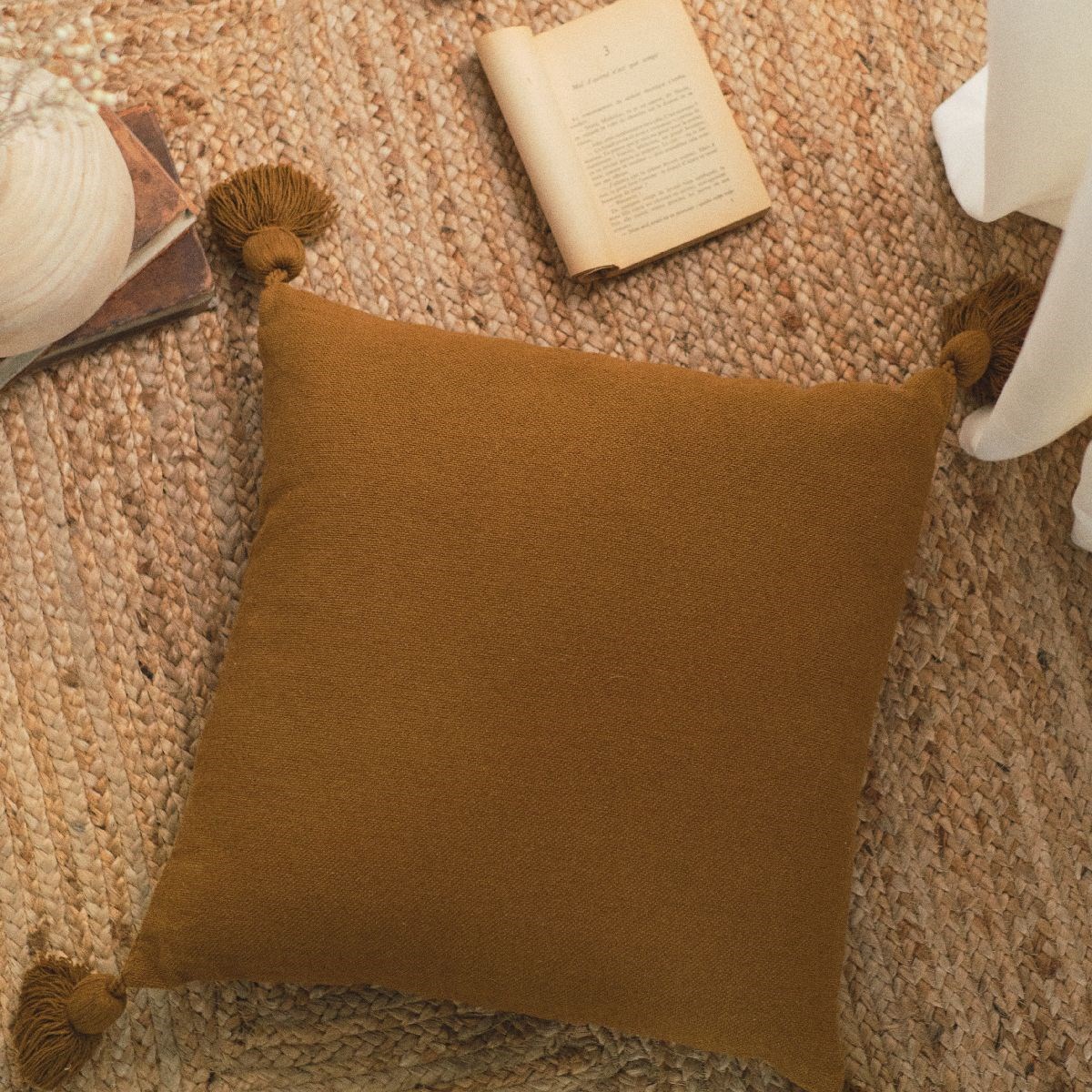 Removable cotton cushion TODAY LINGE DE MAISON Brown