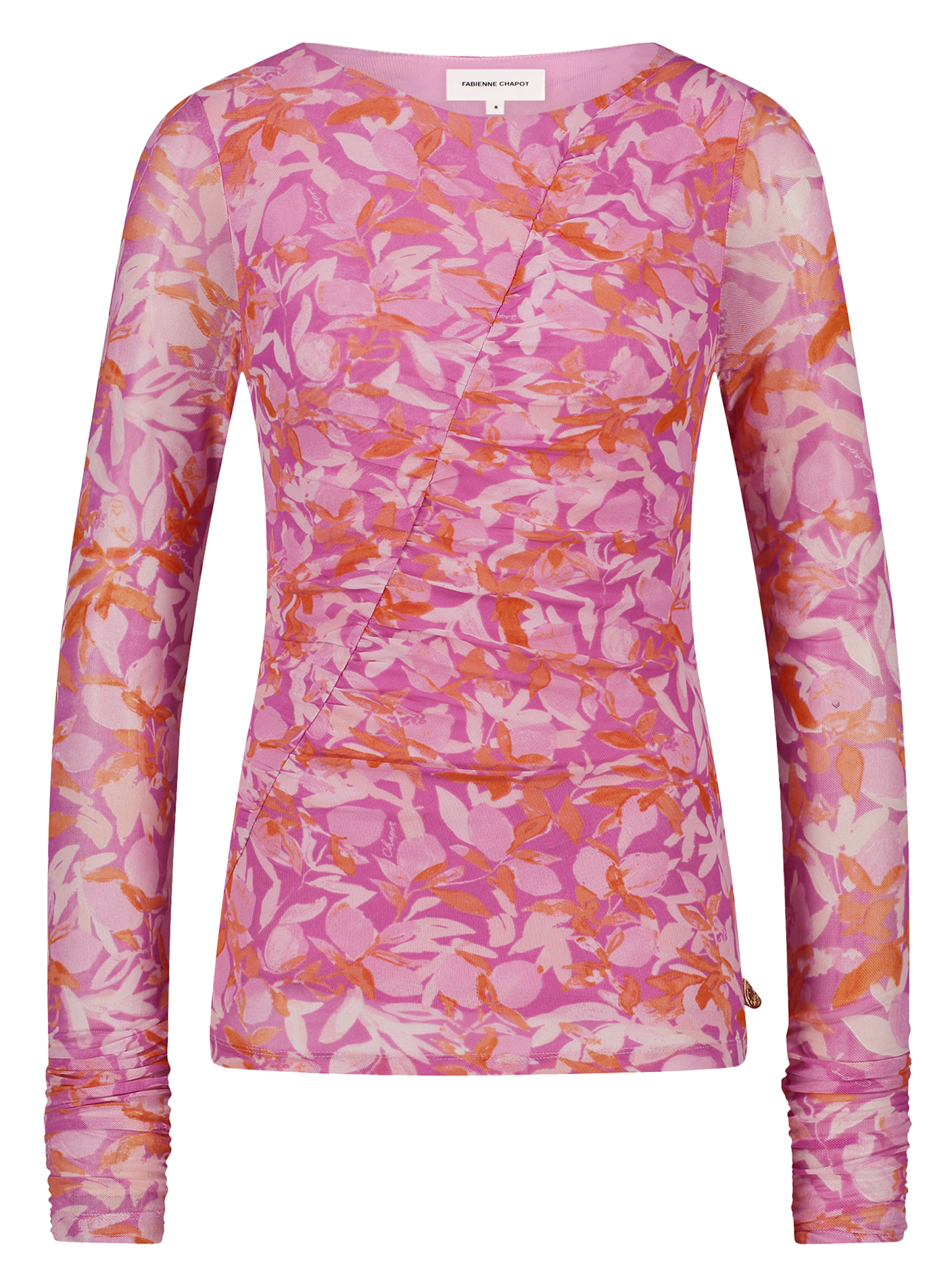 Printed viscose top FABIENNE CHAPOT Pink