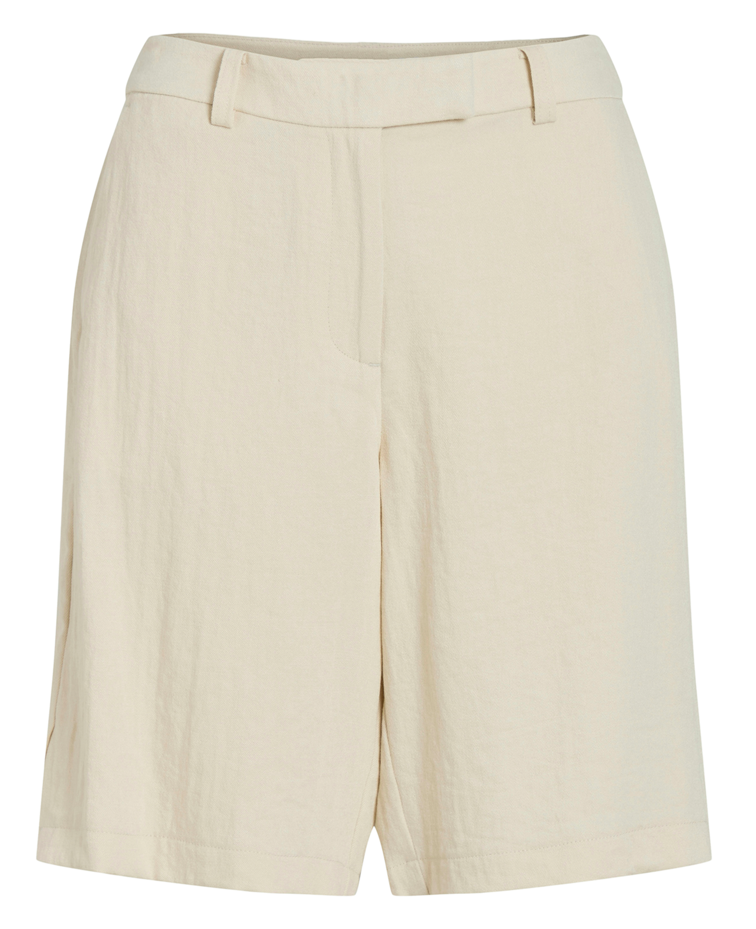 Lange Shorts mit hohem Bund VILA Beige
