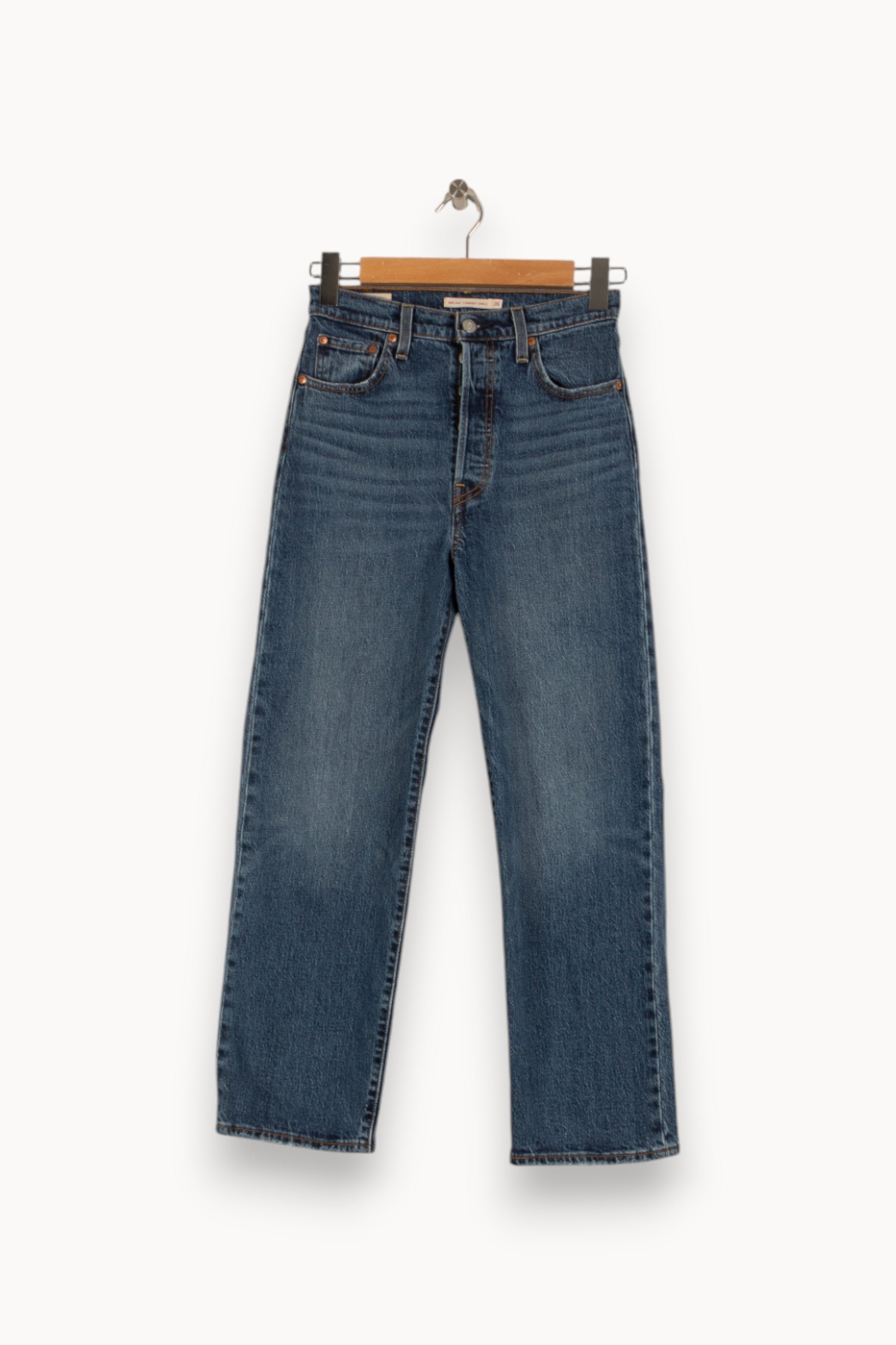 Cropped slim jeans with studs LEVI'S - Seconde main Blue