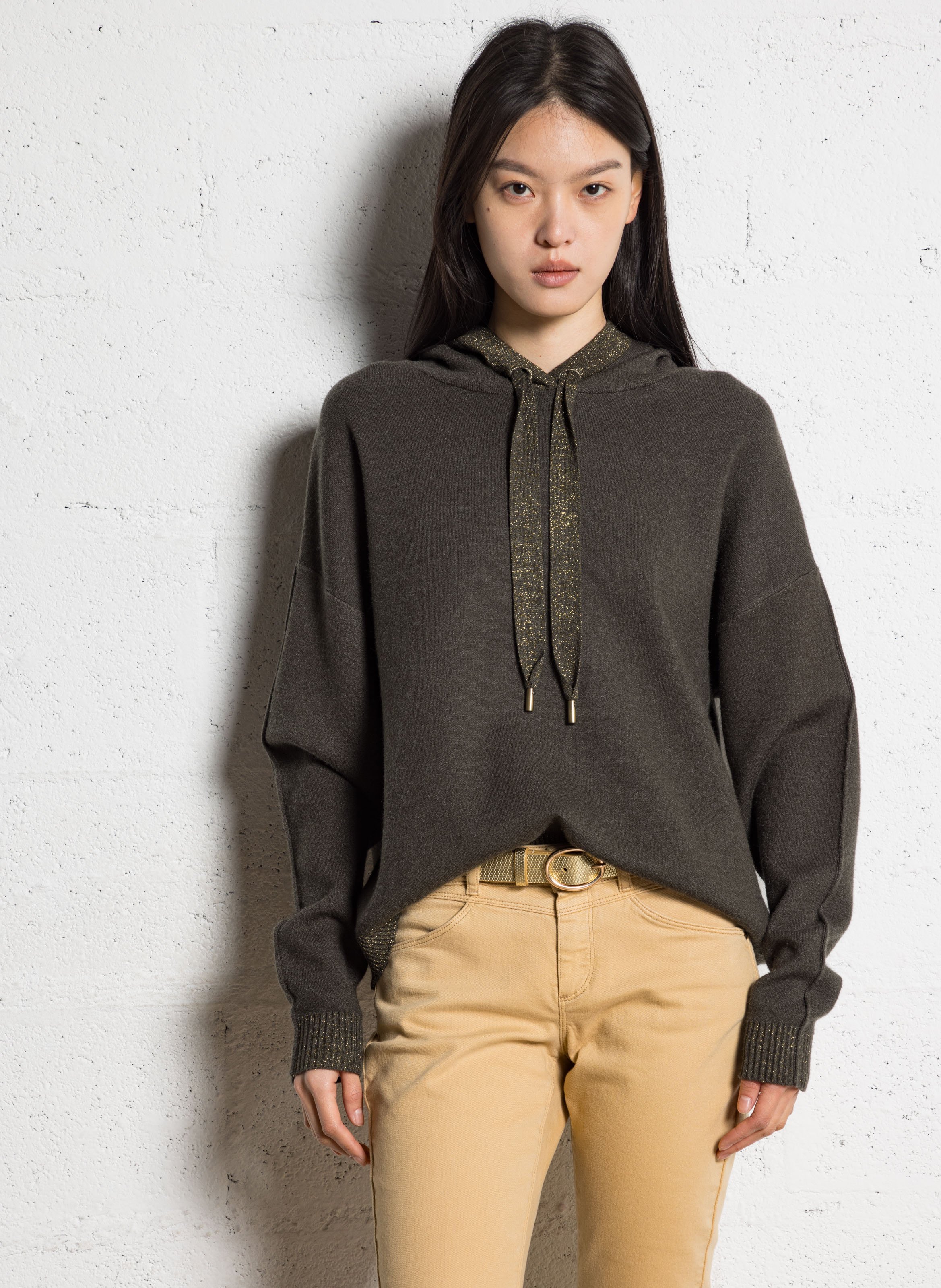 Ceinture en cuir métallisé ONE STEP Doré