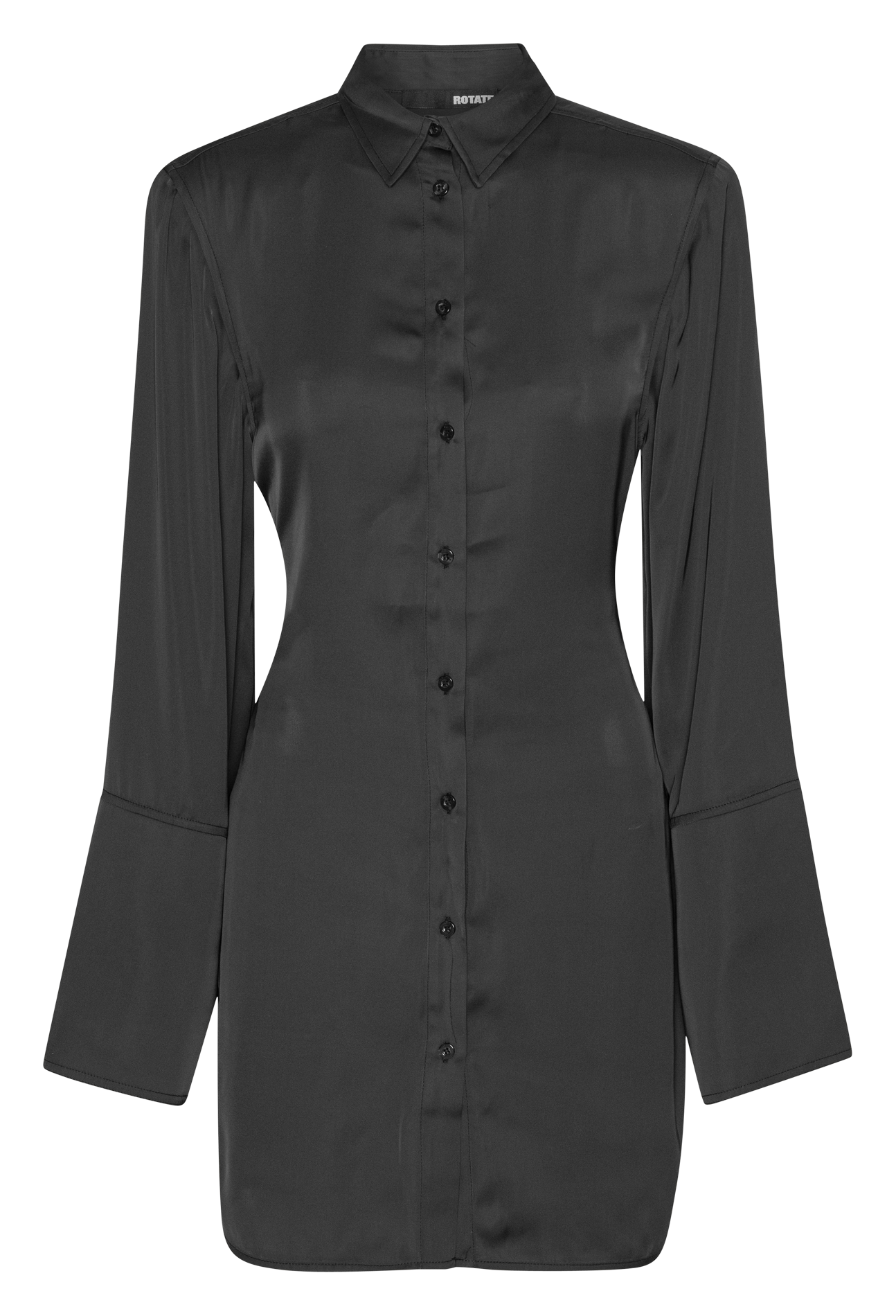 Robe courte col classique ROTATE Black