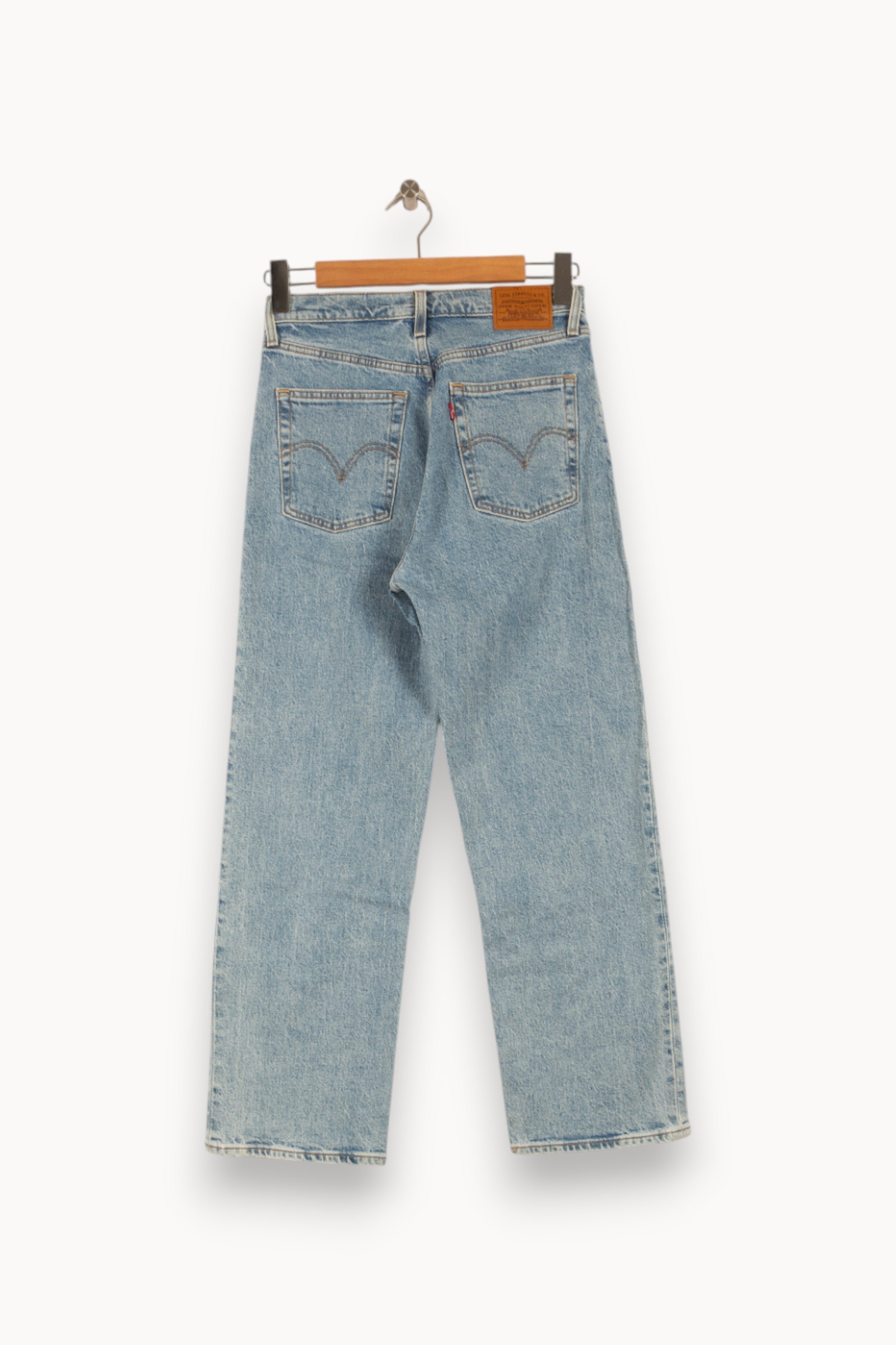 Cropped slim jeans with studs LEVI'S - Seconde main Blue