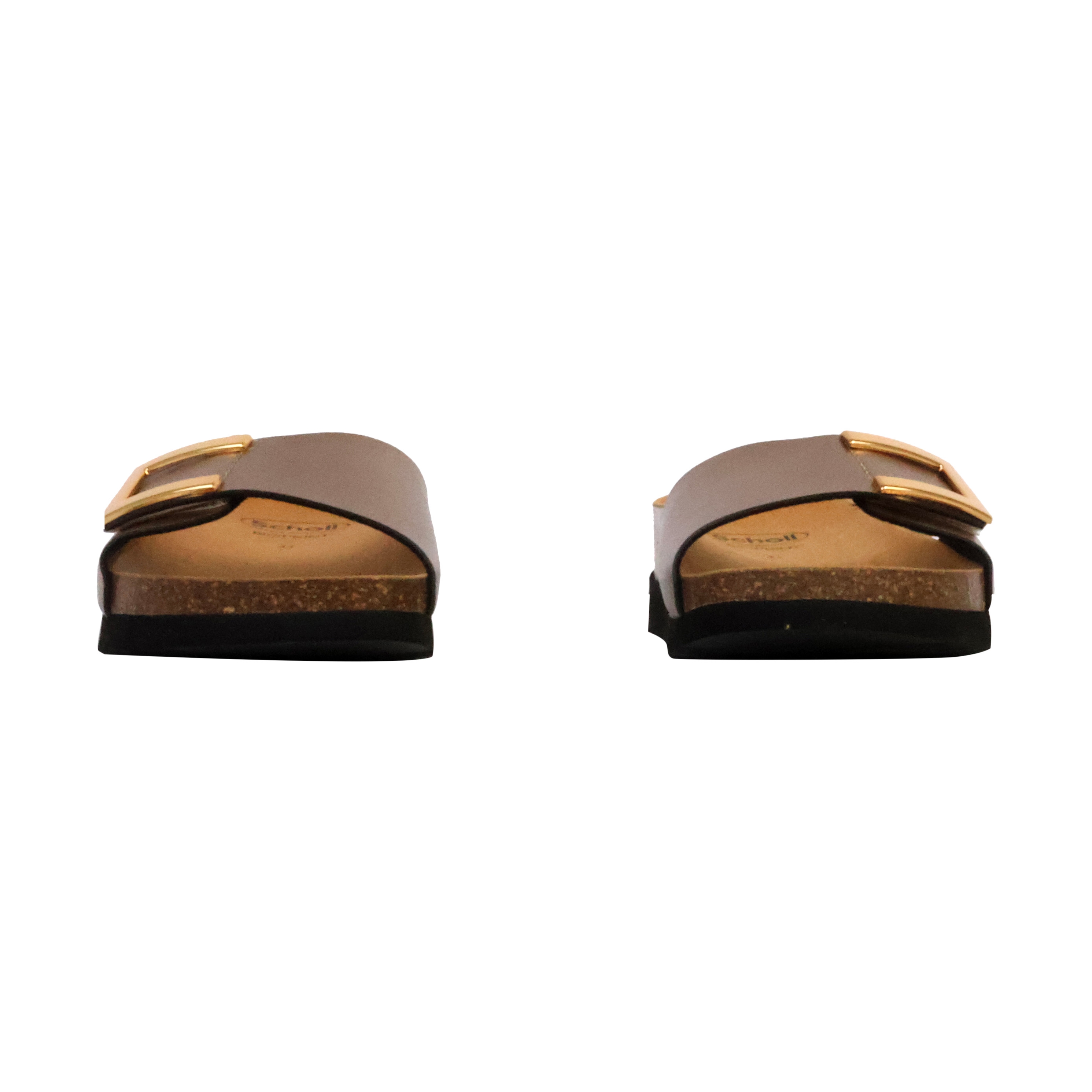 Slip-on wedge mules with Monterey straps SCHOLL Brown