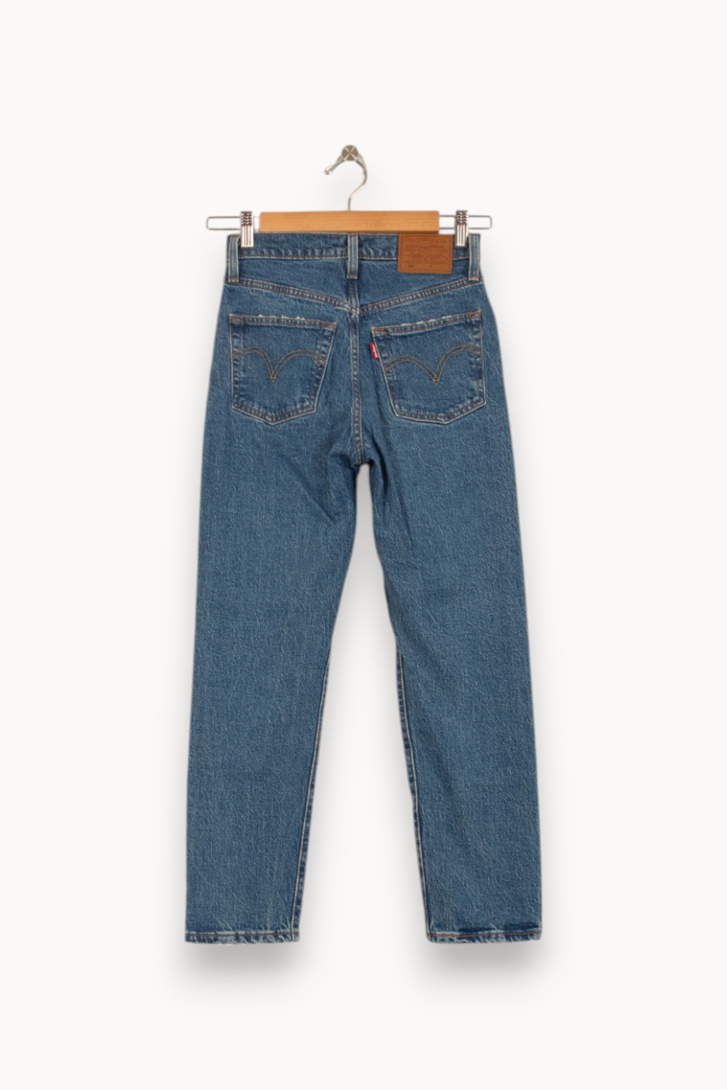 Cropped slim jeans with studs LEVI'S - Seconde main Blue