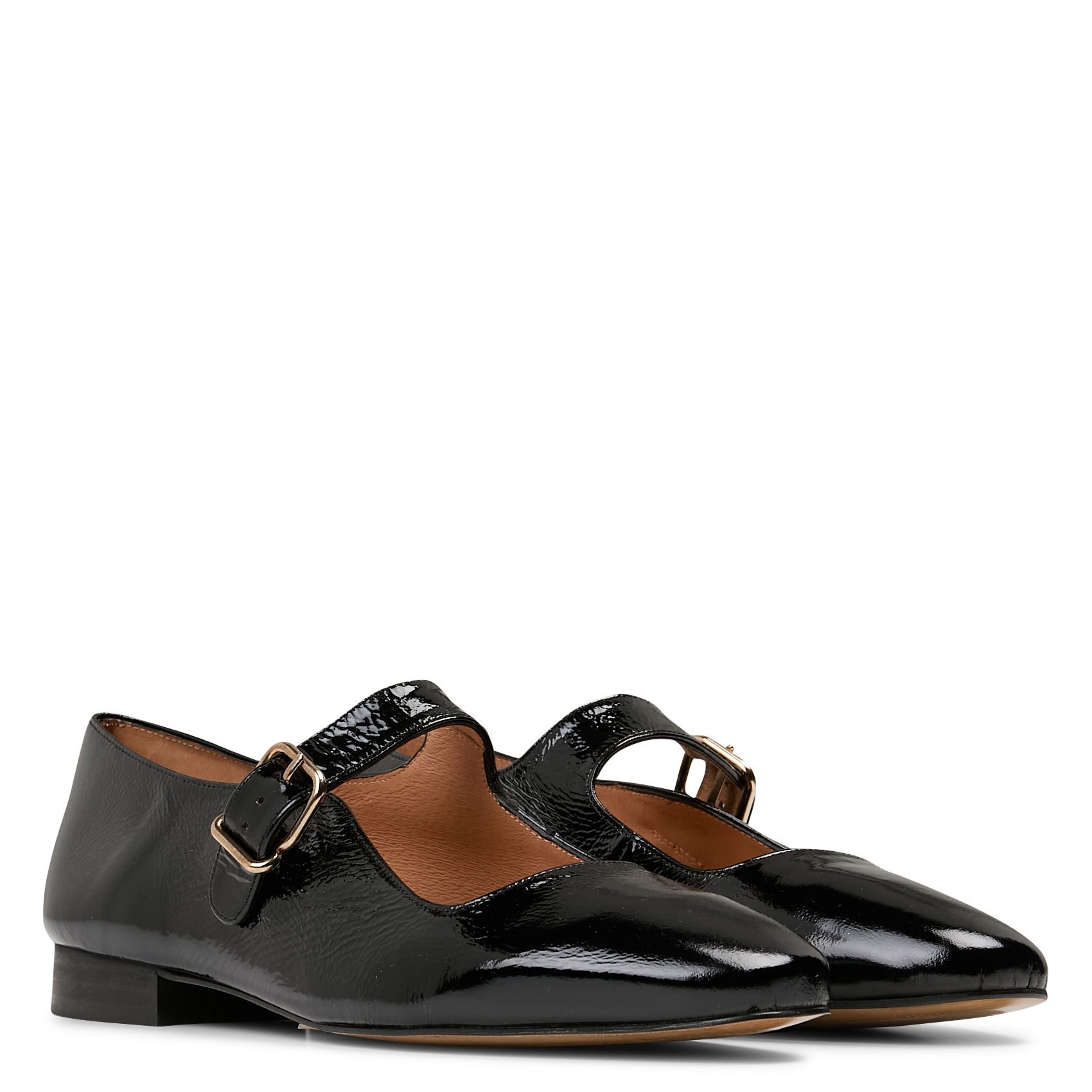 Jane patent leather ballet pumps MAISON 123 Black