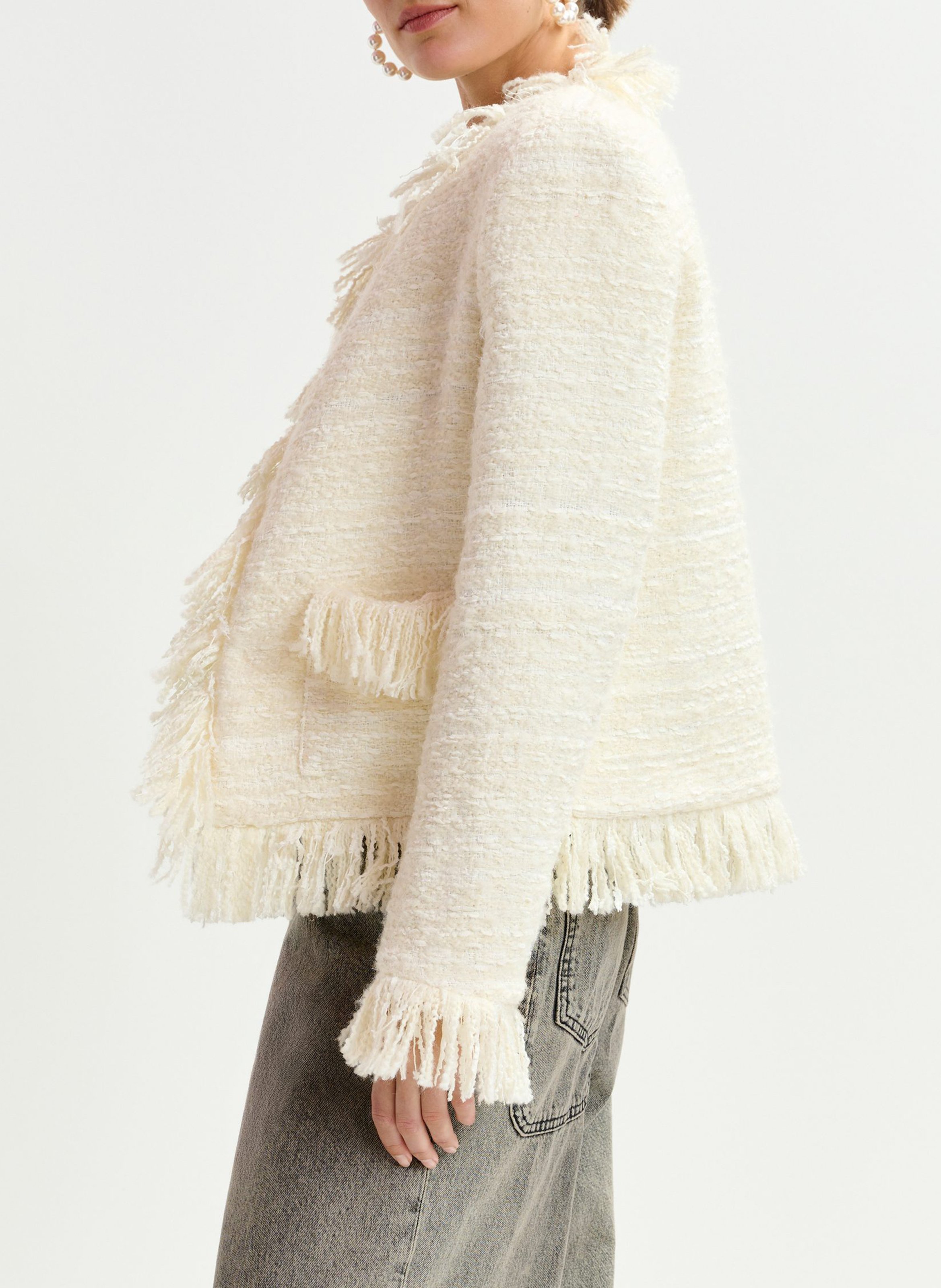 Veste col rond  ESSENTIEL ANTWERP Blanc