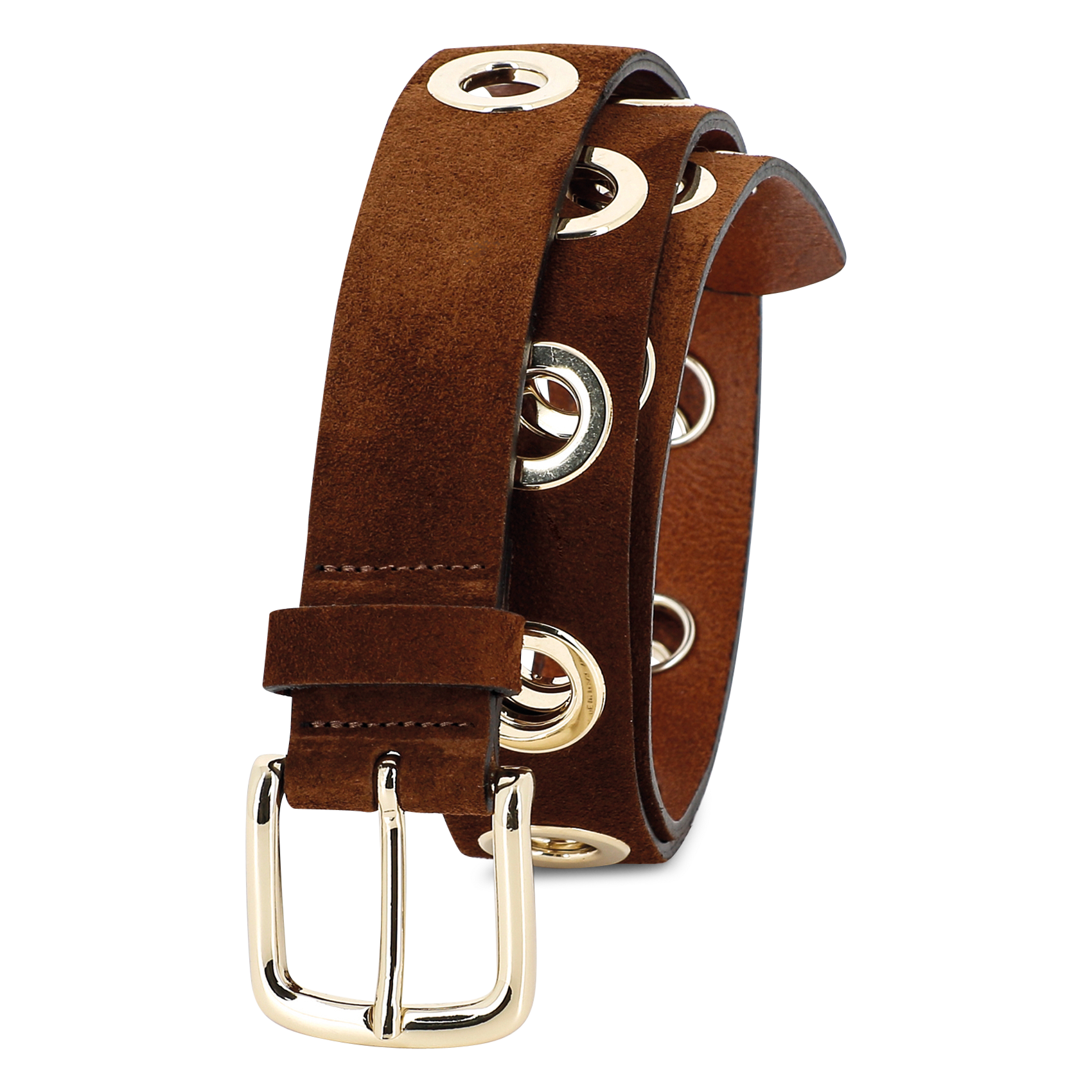 Ledergürtel mit Schnalle und Ösen HERBERT FRERE SOEUR Braun