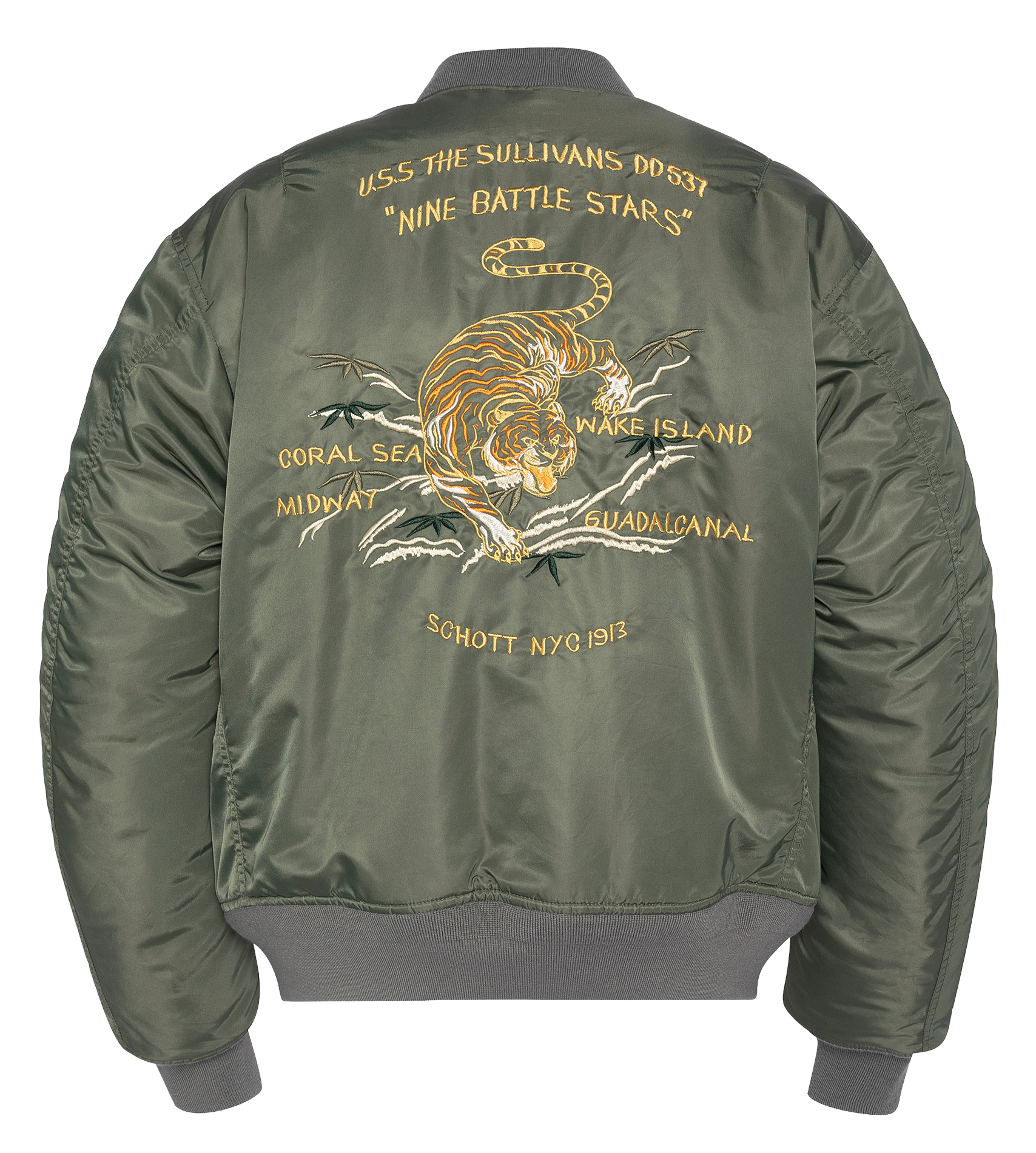 Blouson oversize col teddy SCHOTT Vert