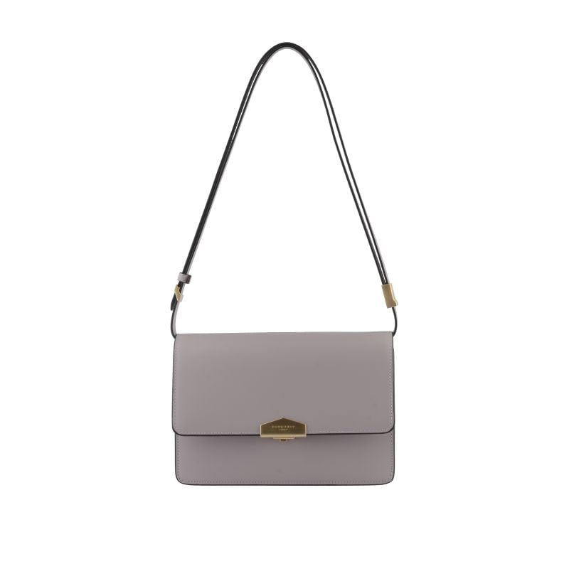 Shoulder bag - cowhide leather POURCHET Purple