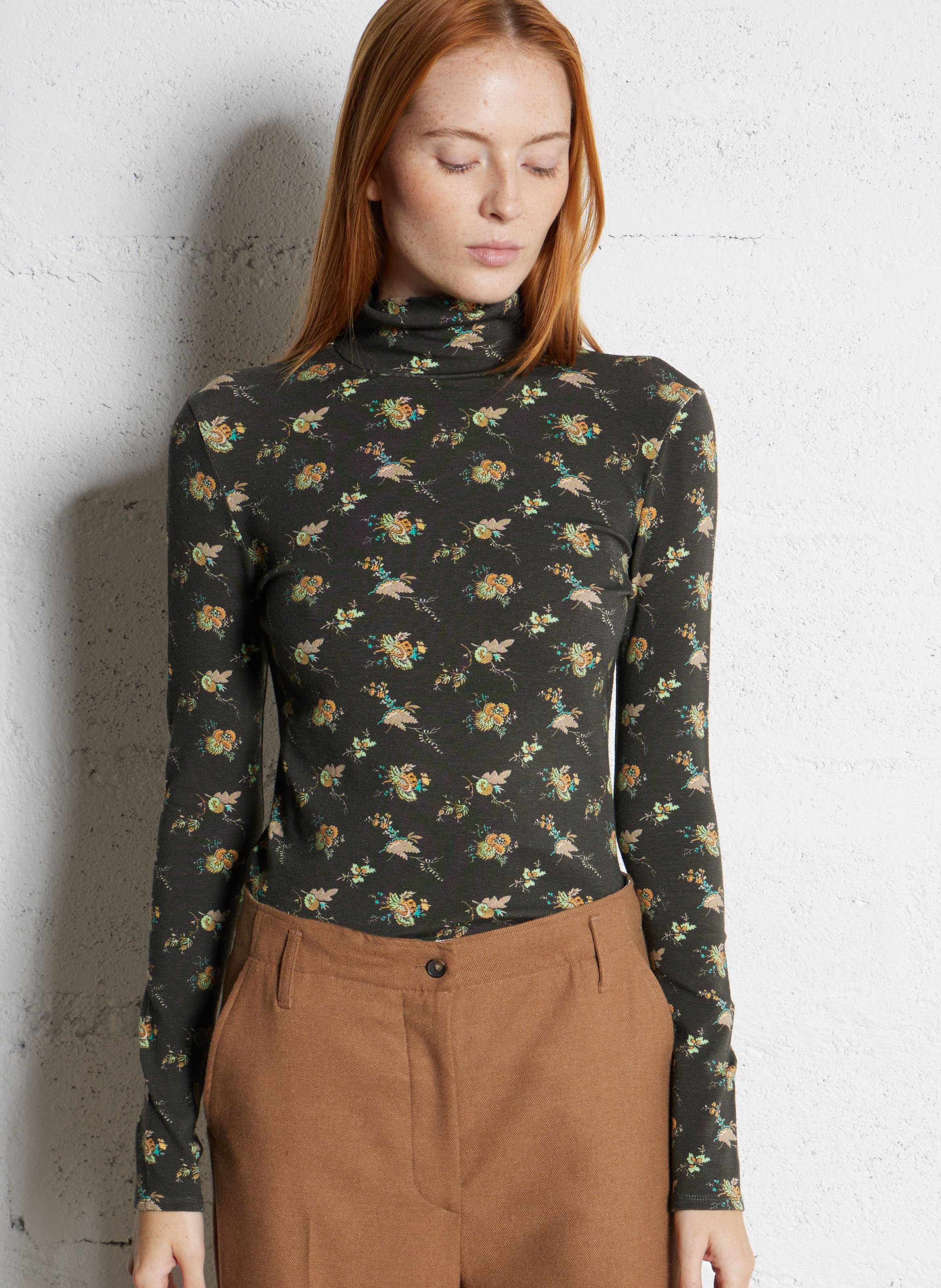 Tee-shirt ajusté en laine mélangée ANTIK BATIK Multicolore