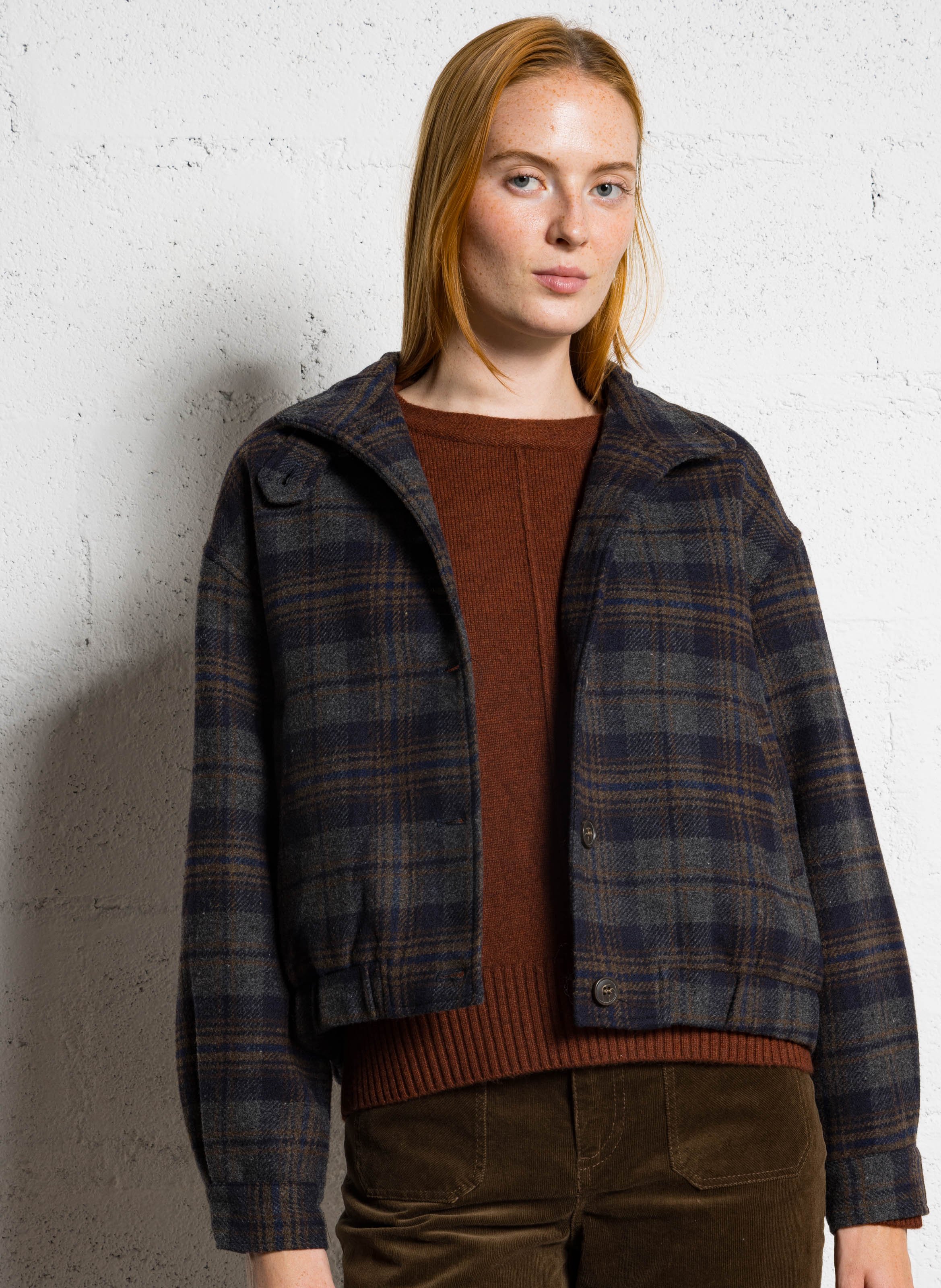 Wollmix-Jacke mit Stehkragen THE KORNER Silber