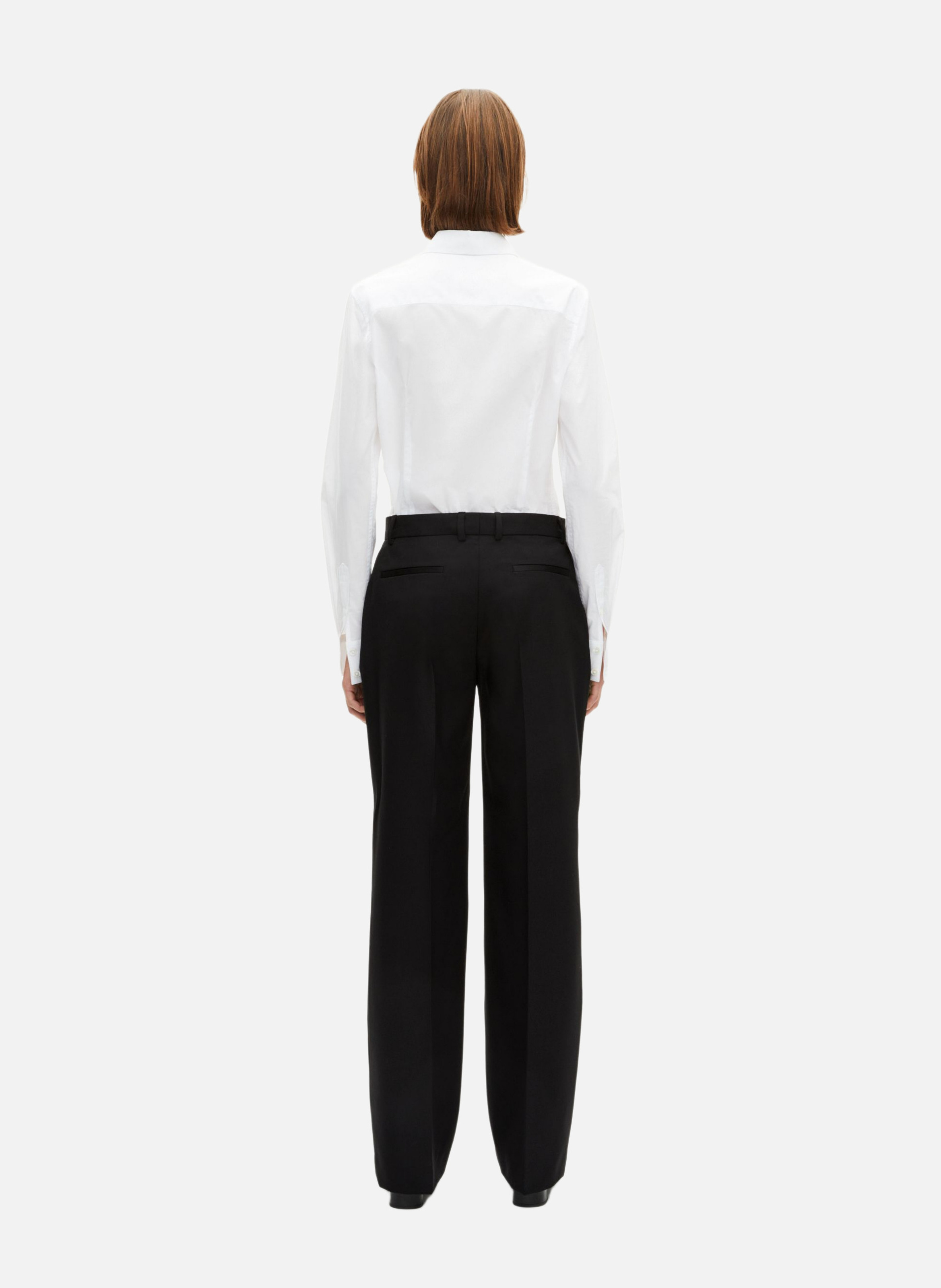Wide-leg tailored trousers with satin details THE KOOPLES Black