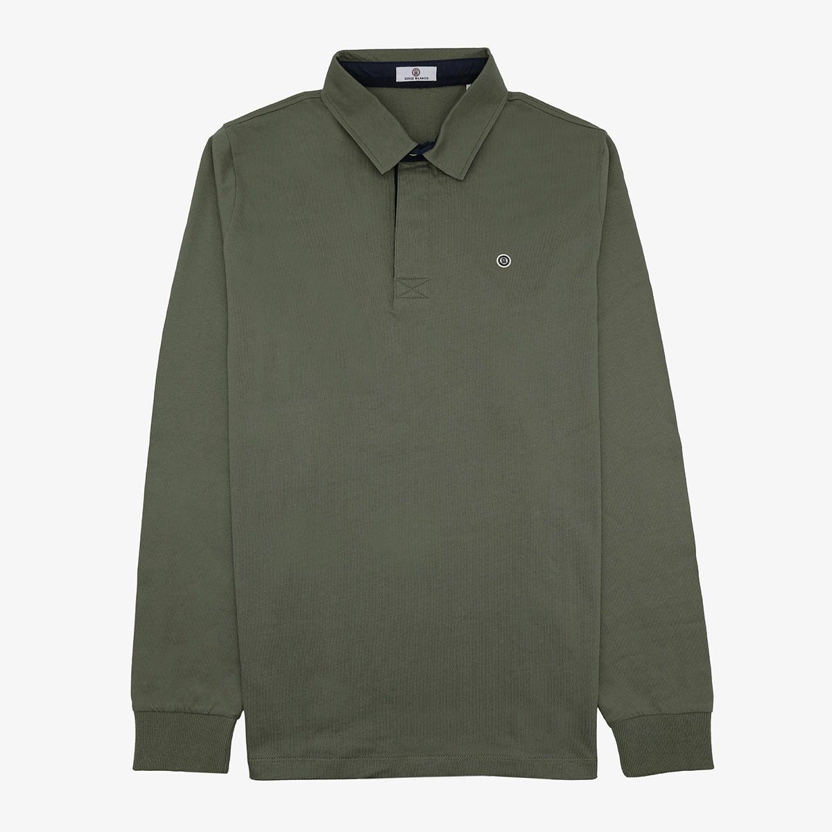 Embroidered long-sleeve rugby jersey SERGE BLANCO Green