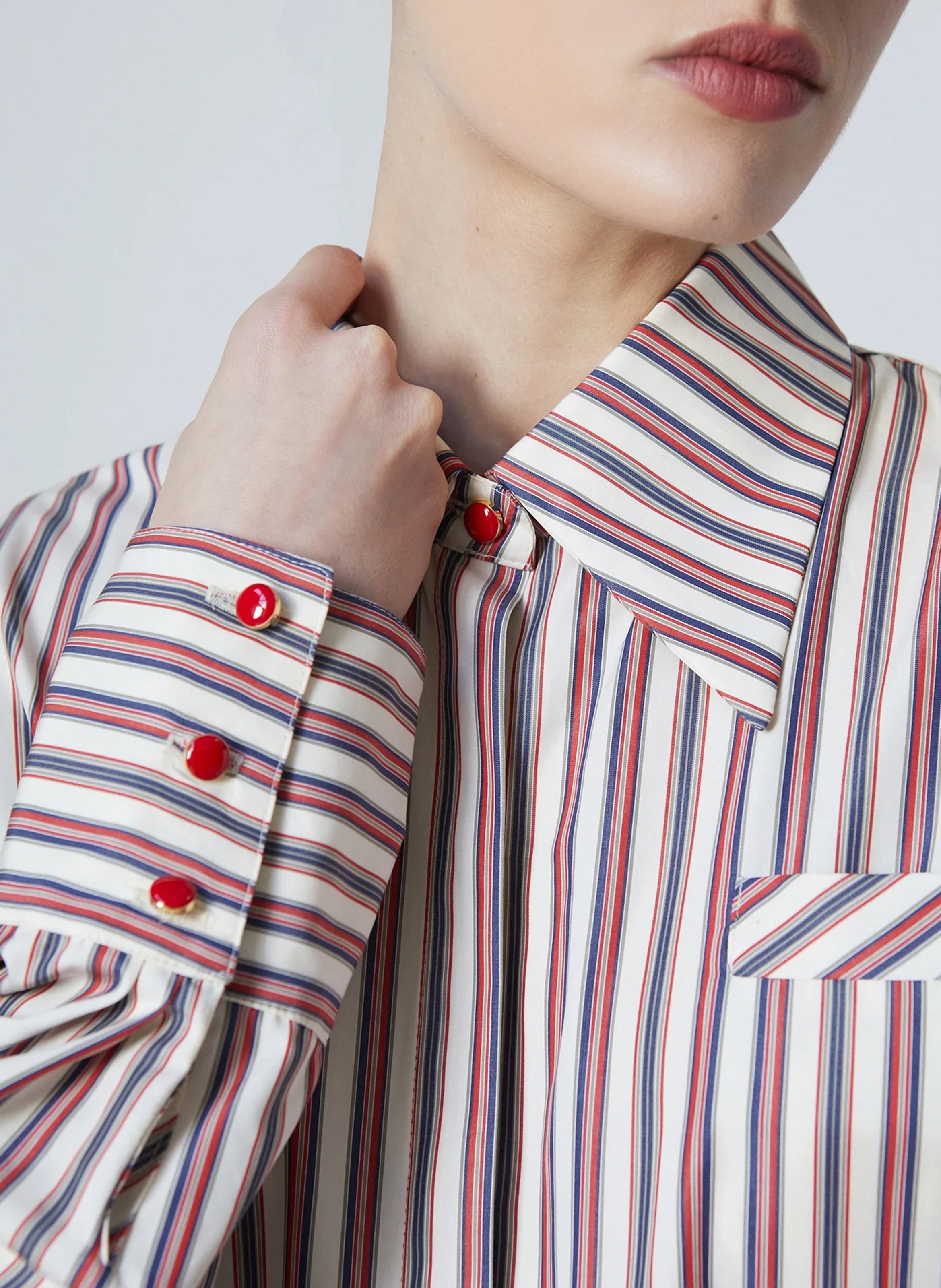 Chemise à rayures col classique THE LABEL EDITION Multicolore