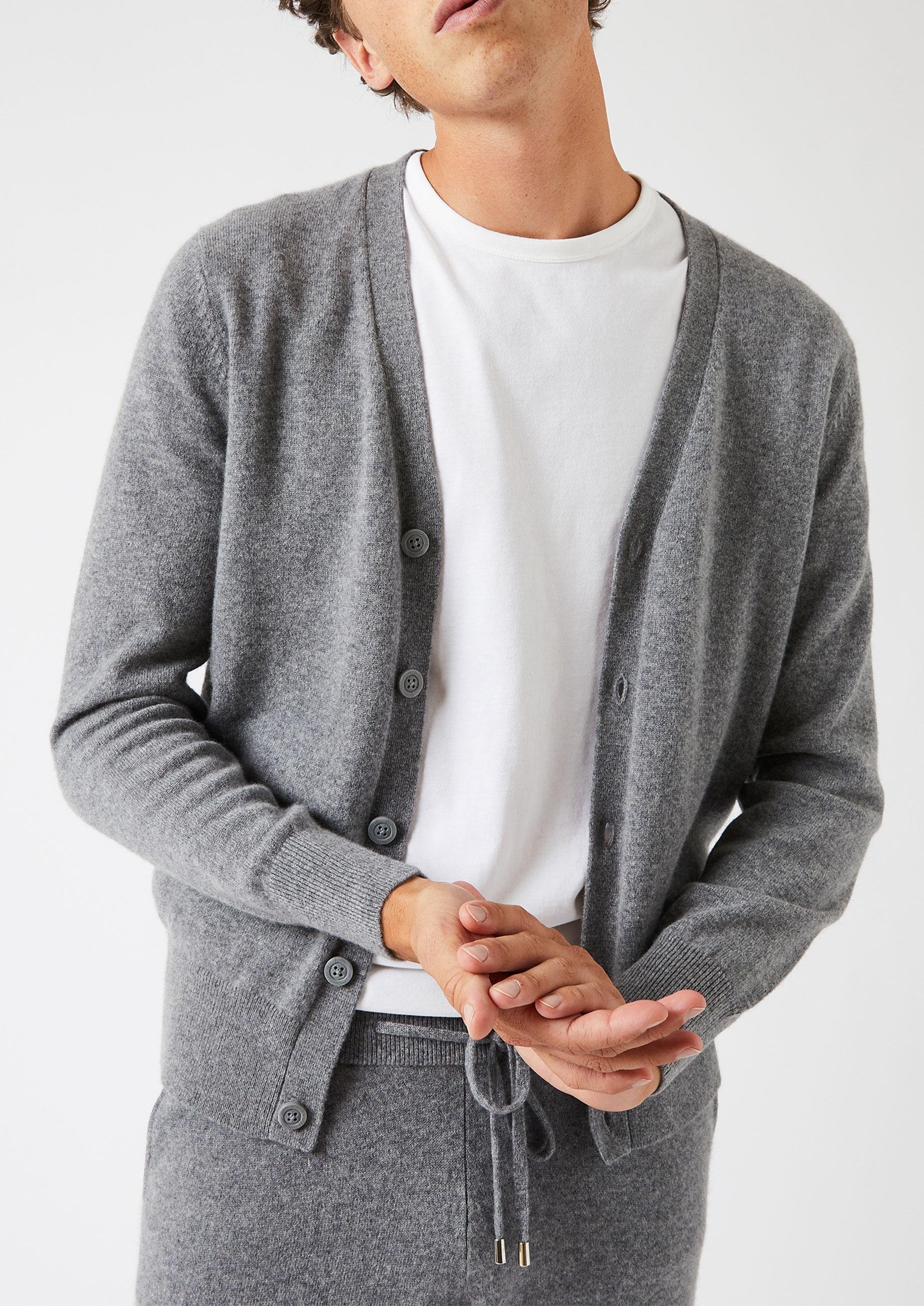 2-thread cashmere cardigan RODIER Grey