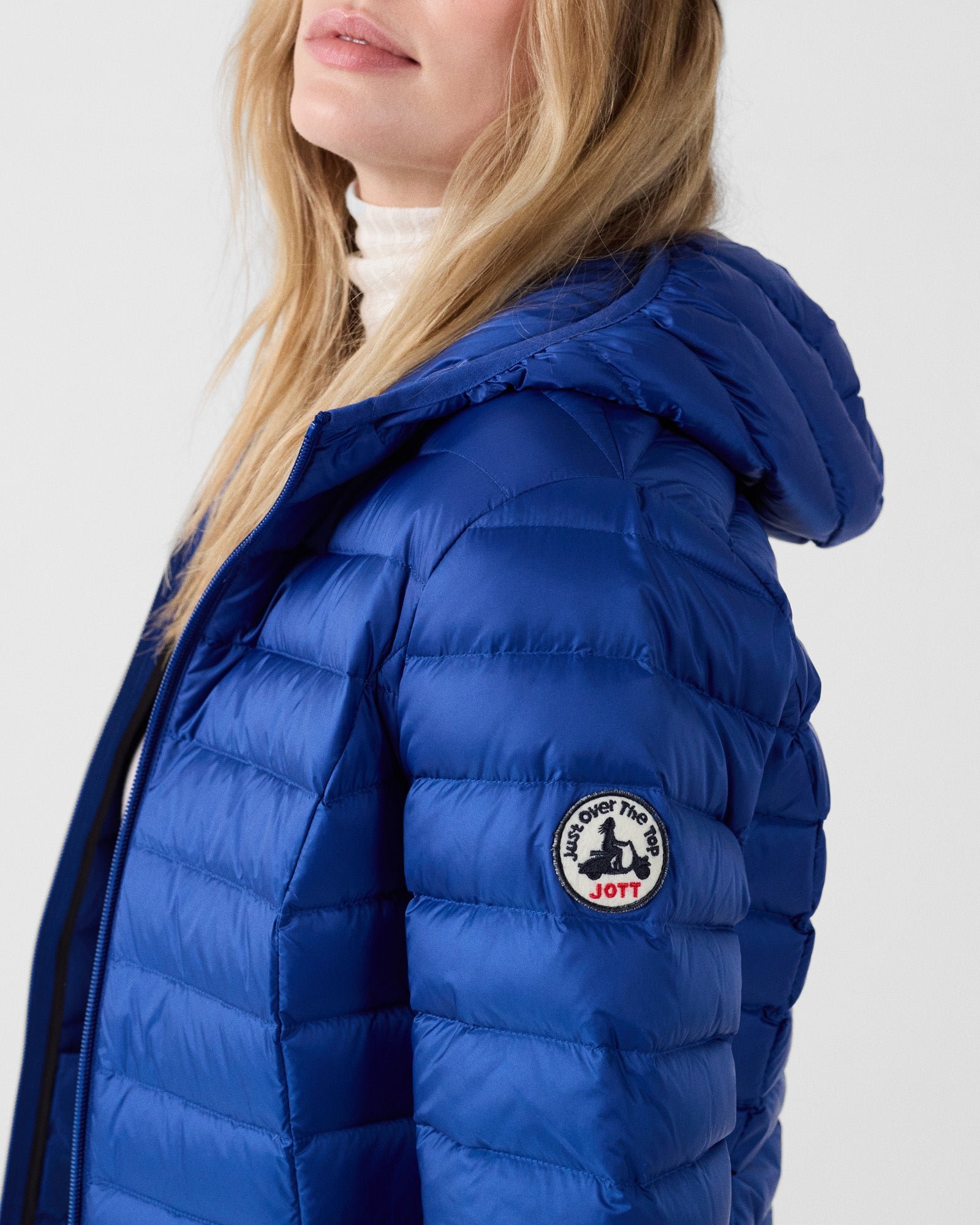 Lightweight hooded puffer jacket Cloe JOTT Blue