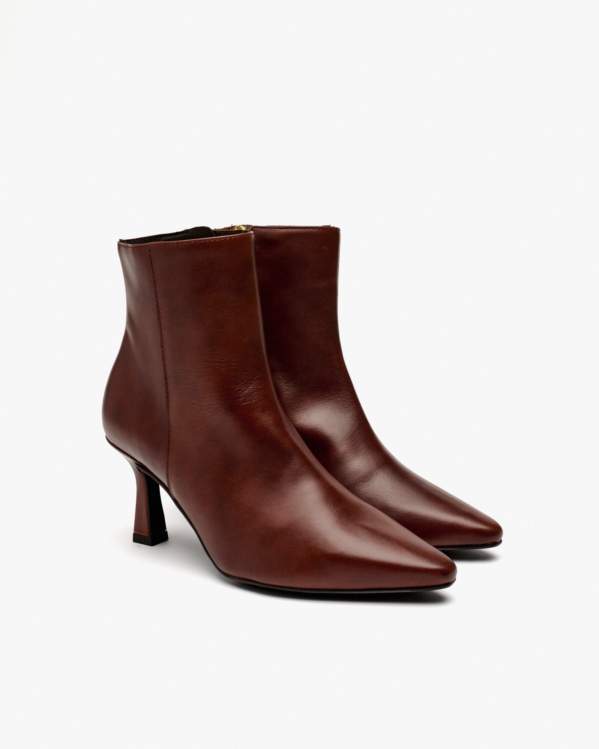 Brown leather ankle boots PEDRO MIRALLES Brown