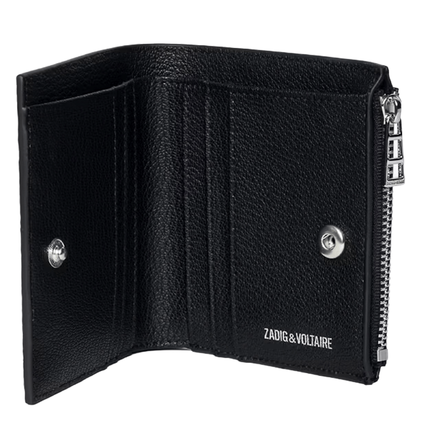 Portefeuille imprimé zippé ZADIG&VOLTAIRE Black