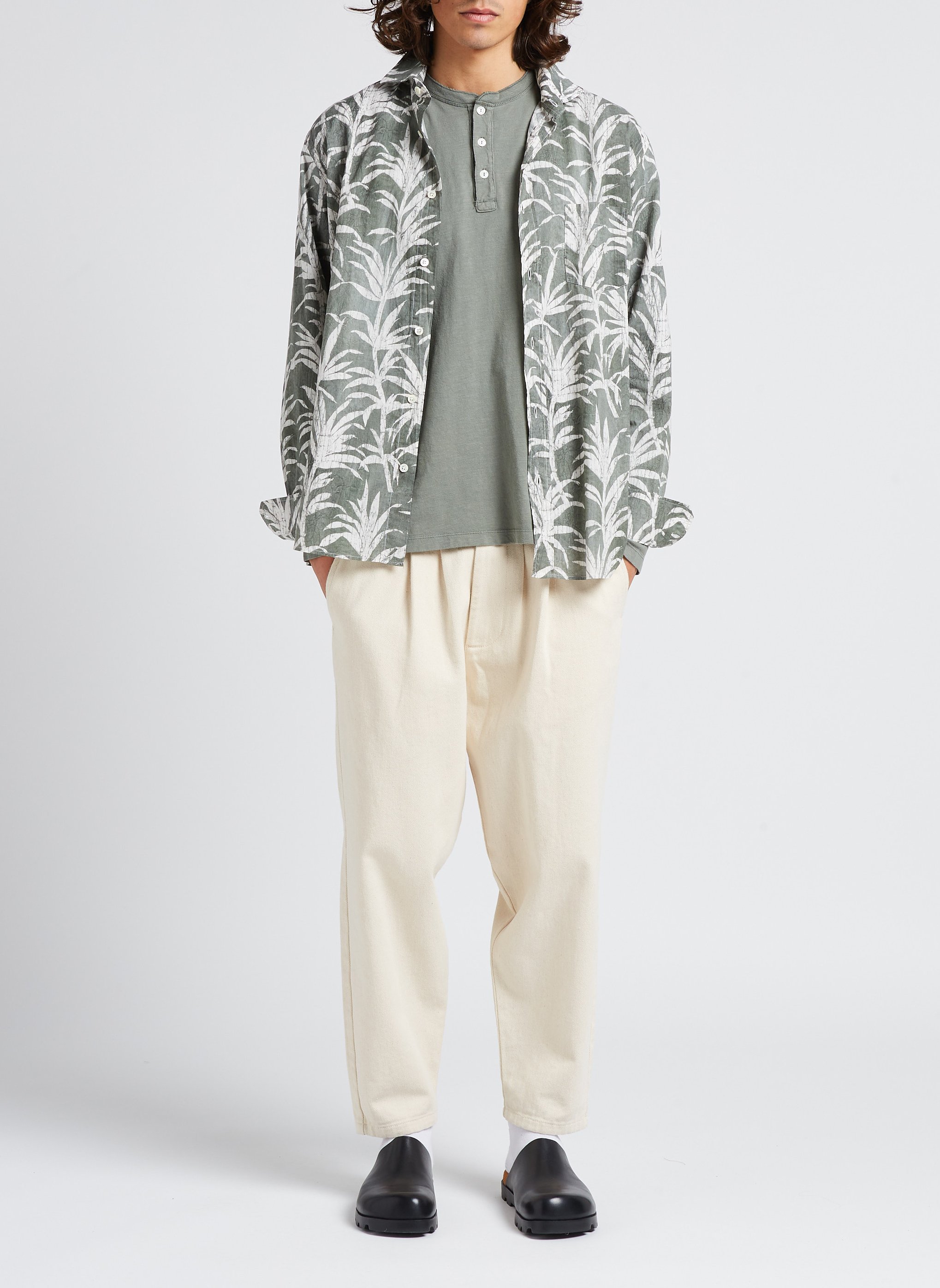 Regular-Fit-Baumwollhemd mit Print HARTFORD Grau