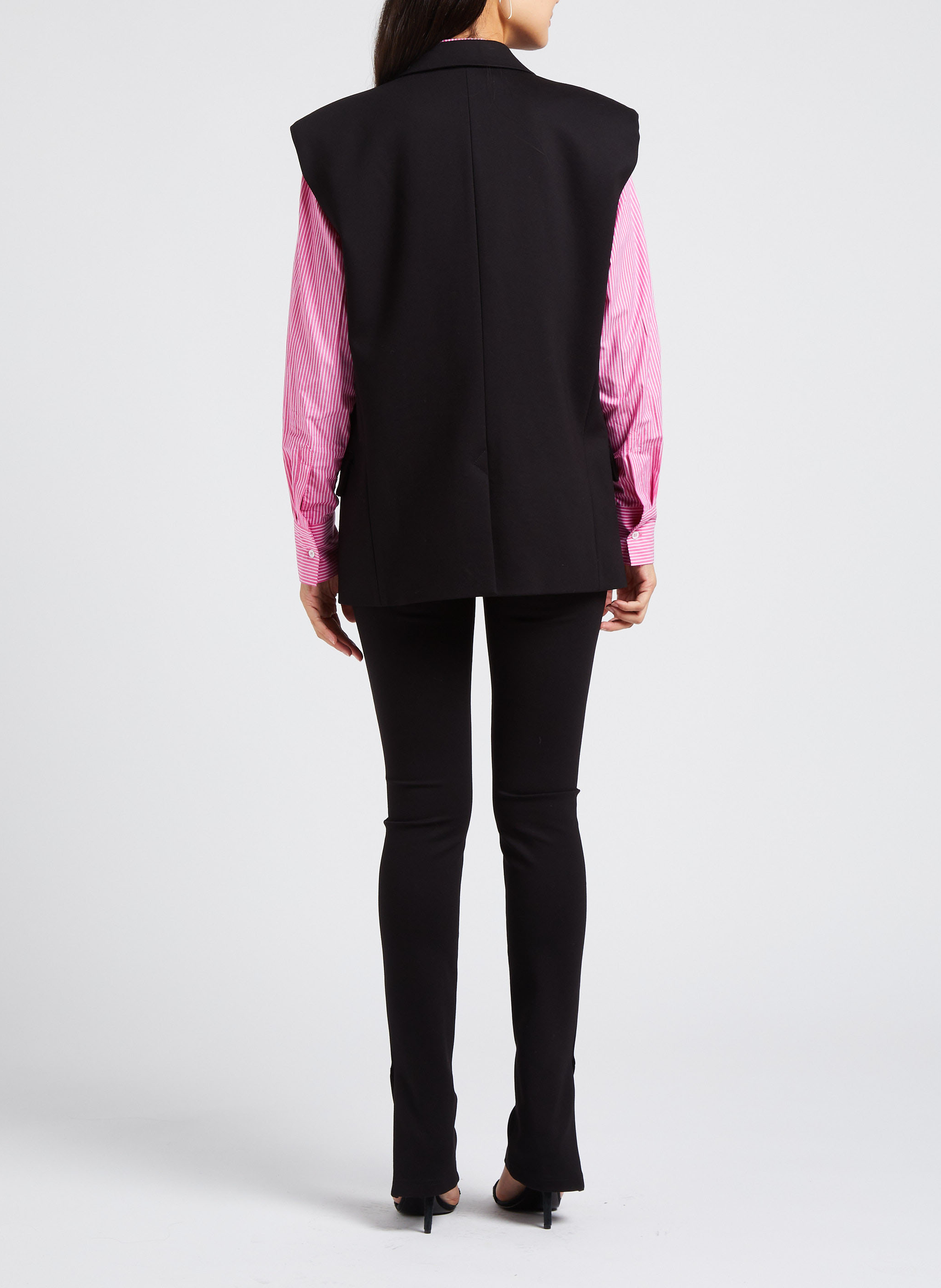 Jasje met reverskraag en sierknopen COLLECTORS CLUB Zwart