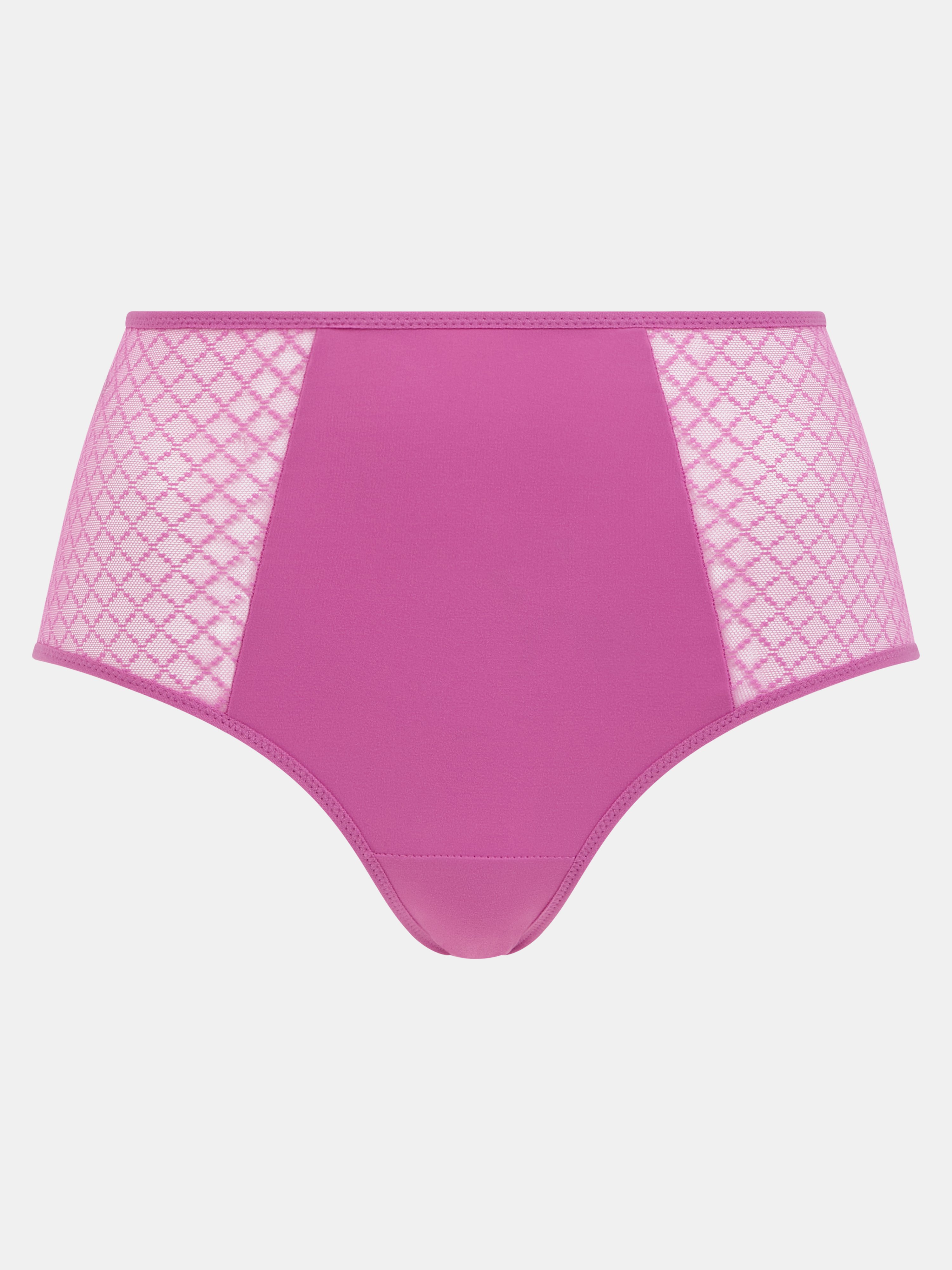 High-waisted lace panties CHANTELLE Pink