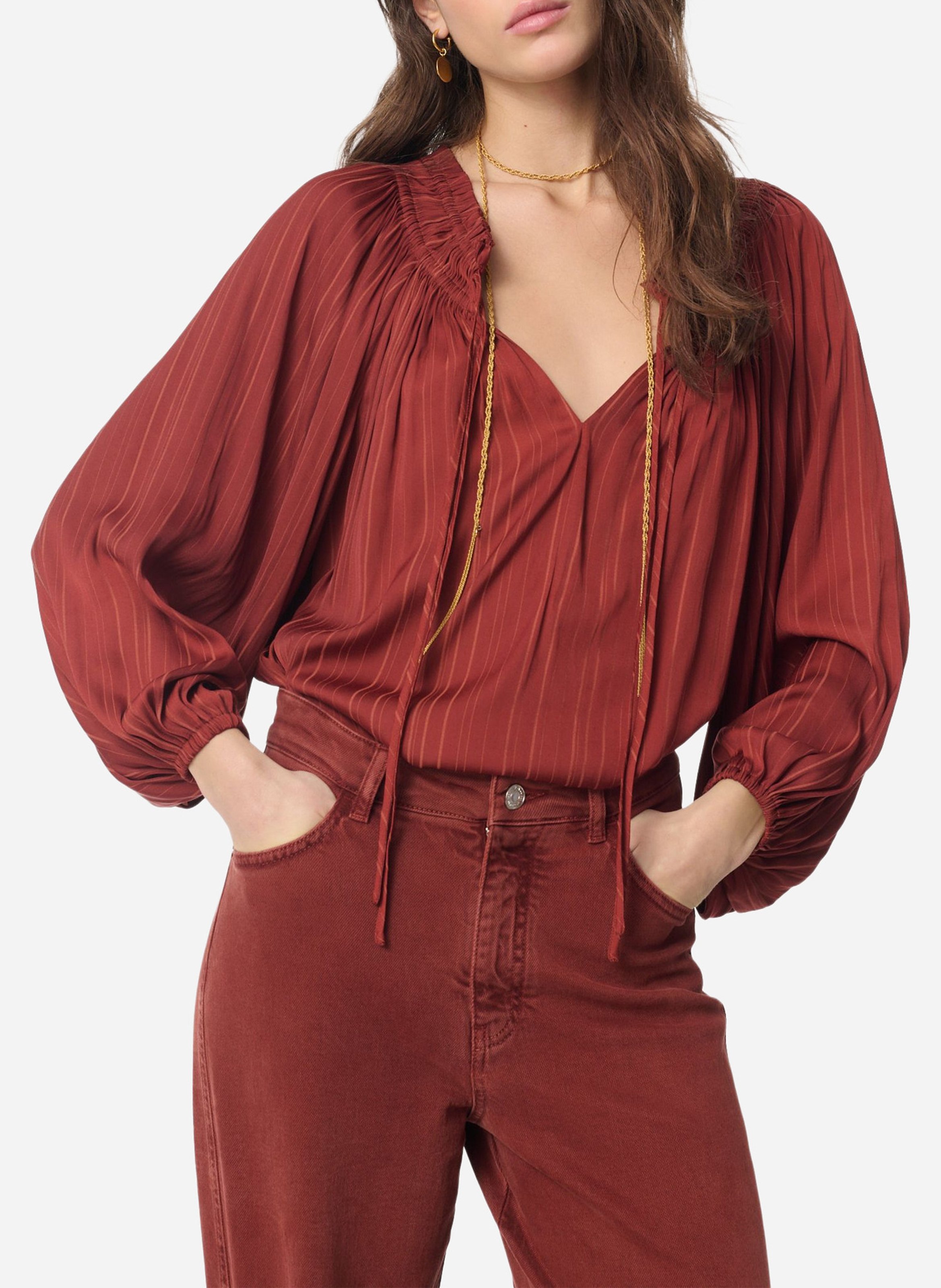 Flowy blouse with gathers VANESSA BRUNO Red