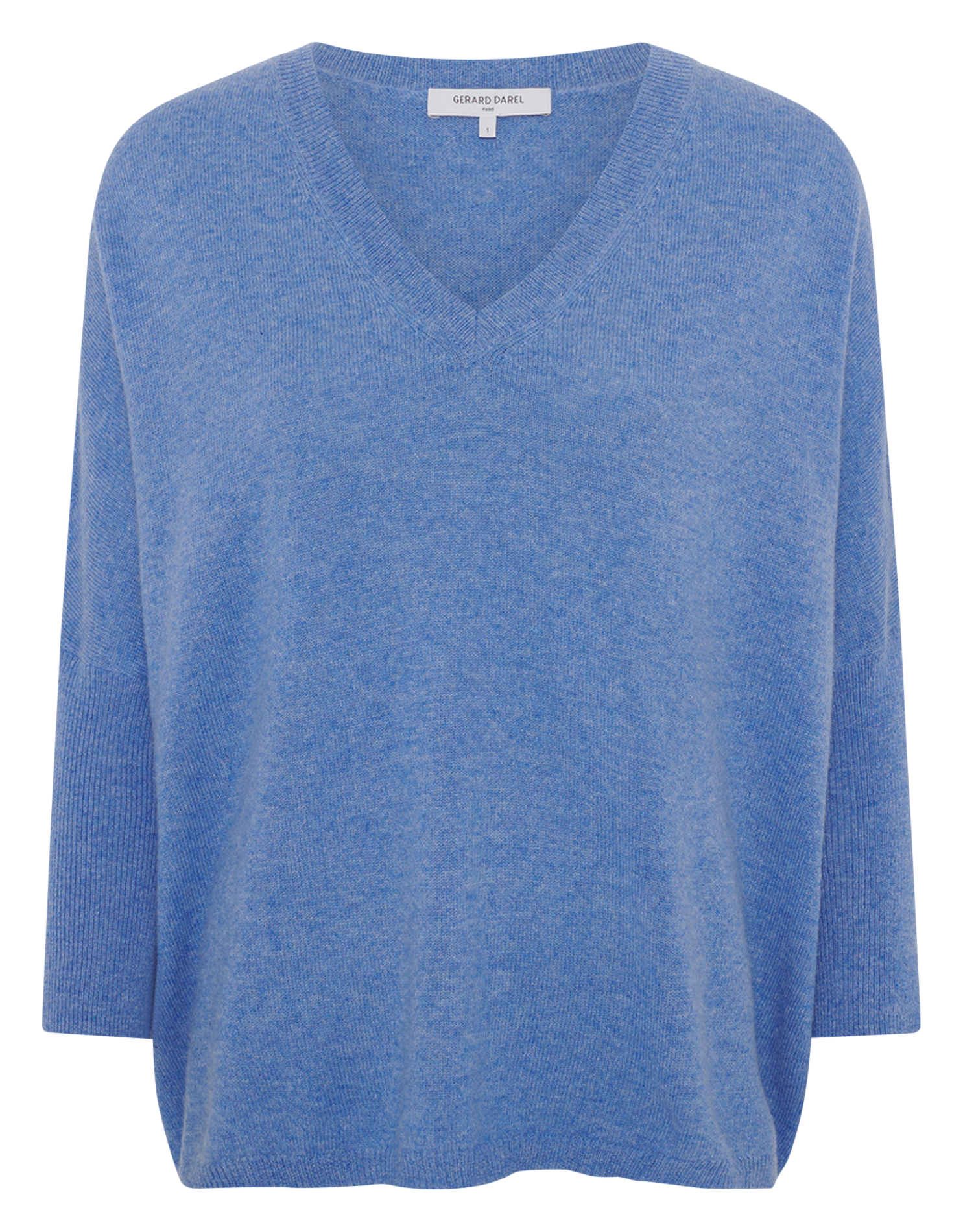Pull ample col V en cachemire GERARD DAREL Bleu