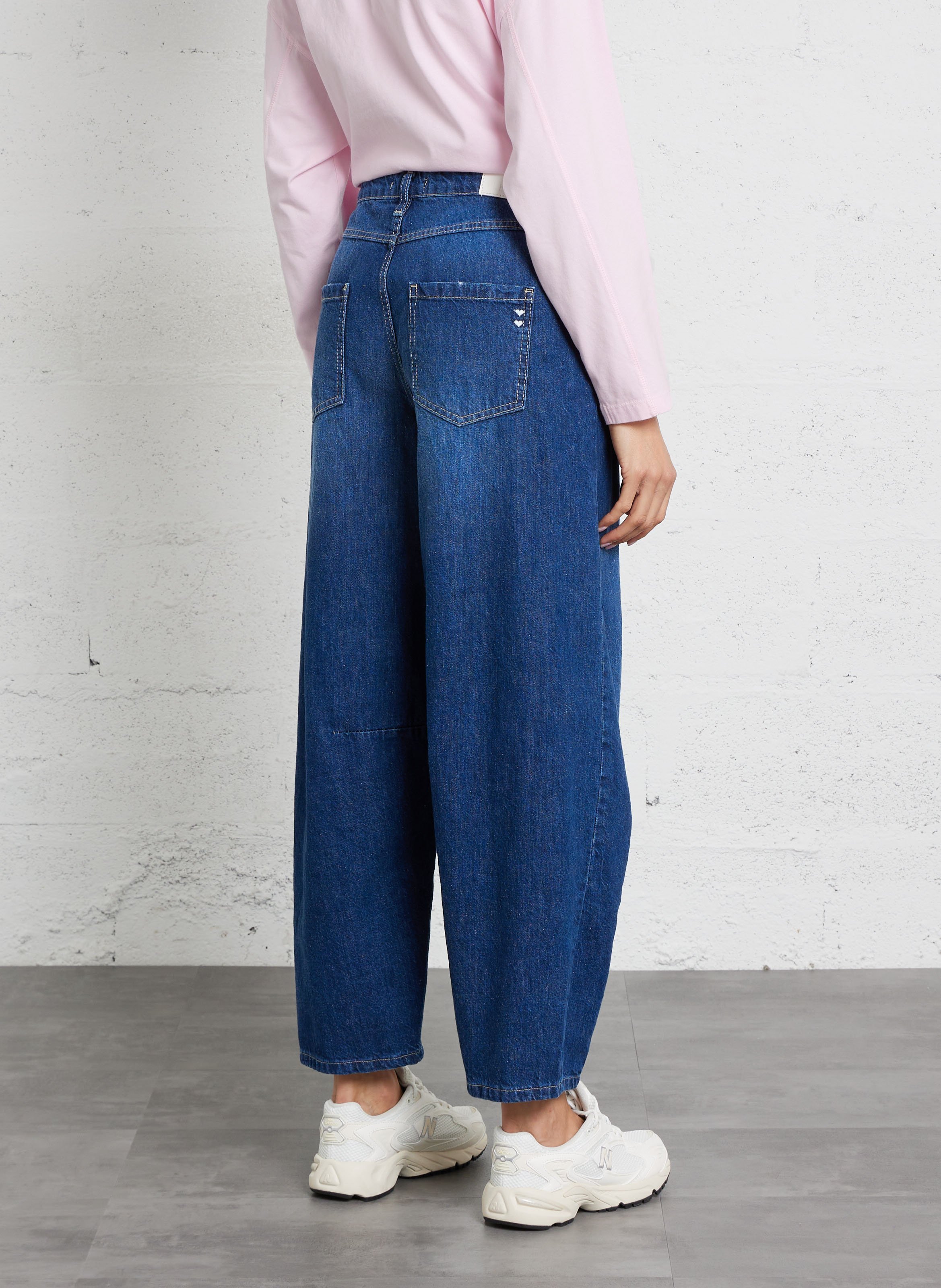 Jean baggy en coton PLEASE Bleu