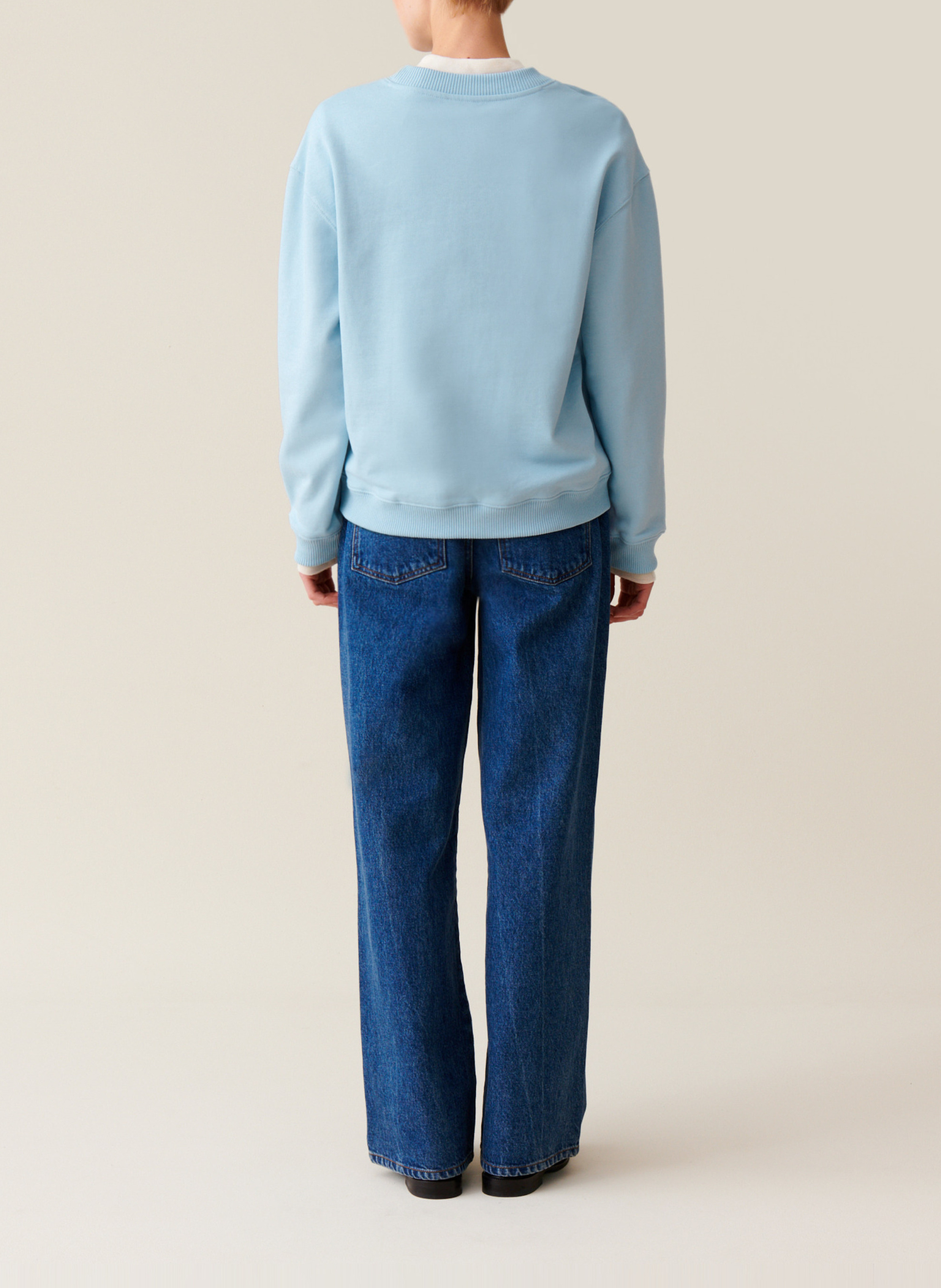 Oversized printed cotton sweatshirt CLAUDIE PIERLOT Blue
